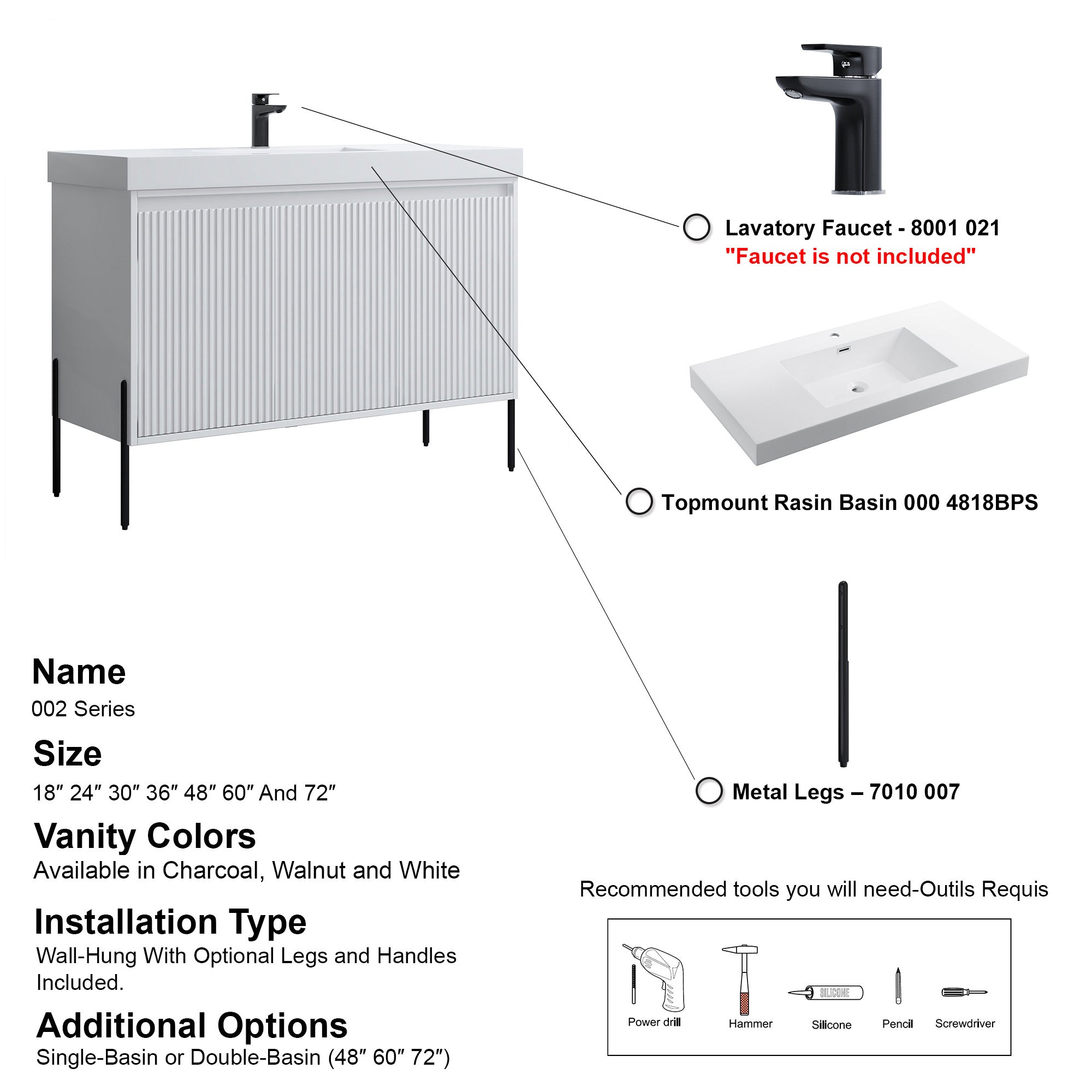 002 Series - 48 Inch Vanity