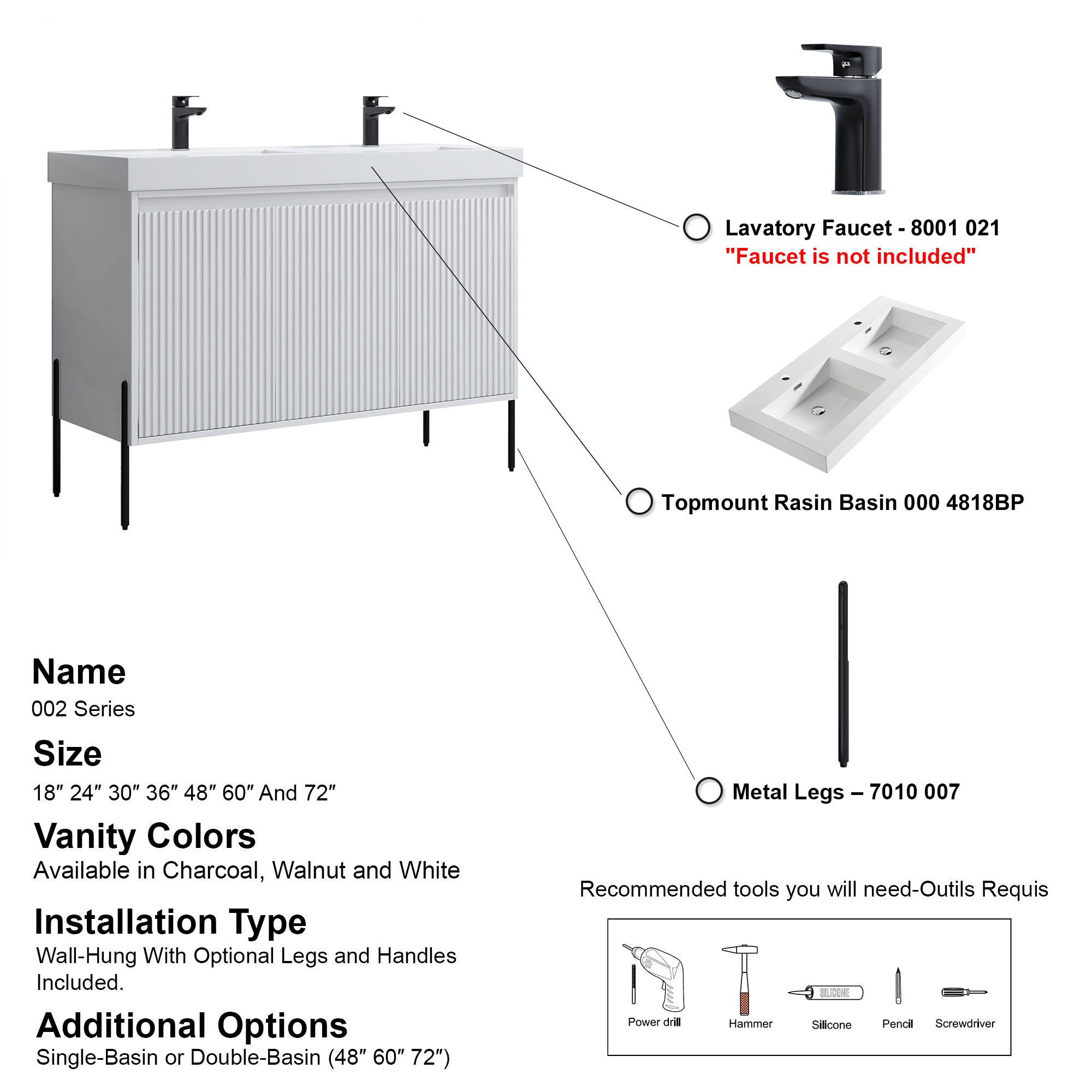 002 Series - 48 Inch Vanity