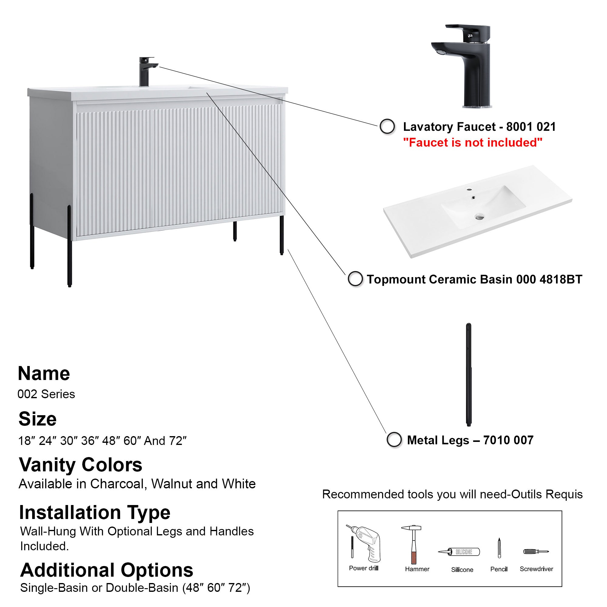 002 Series - 48 Inch Vanity