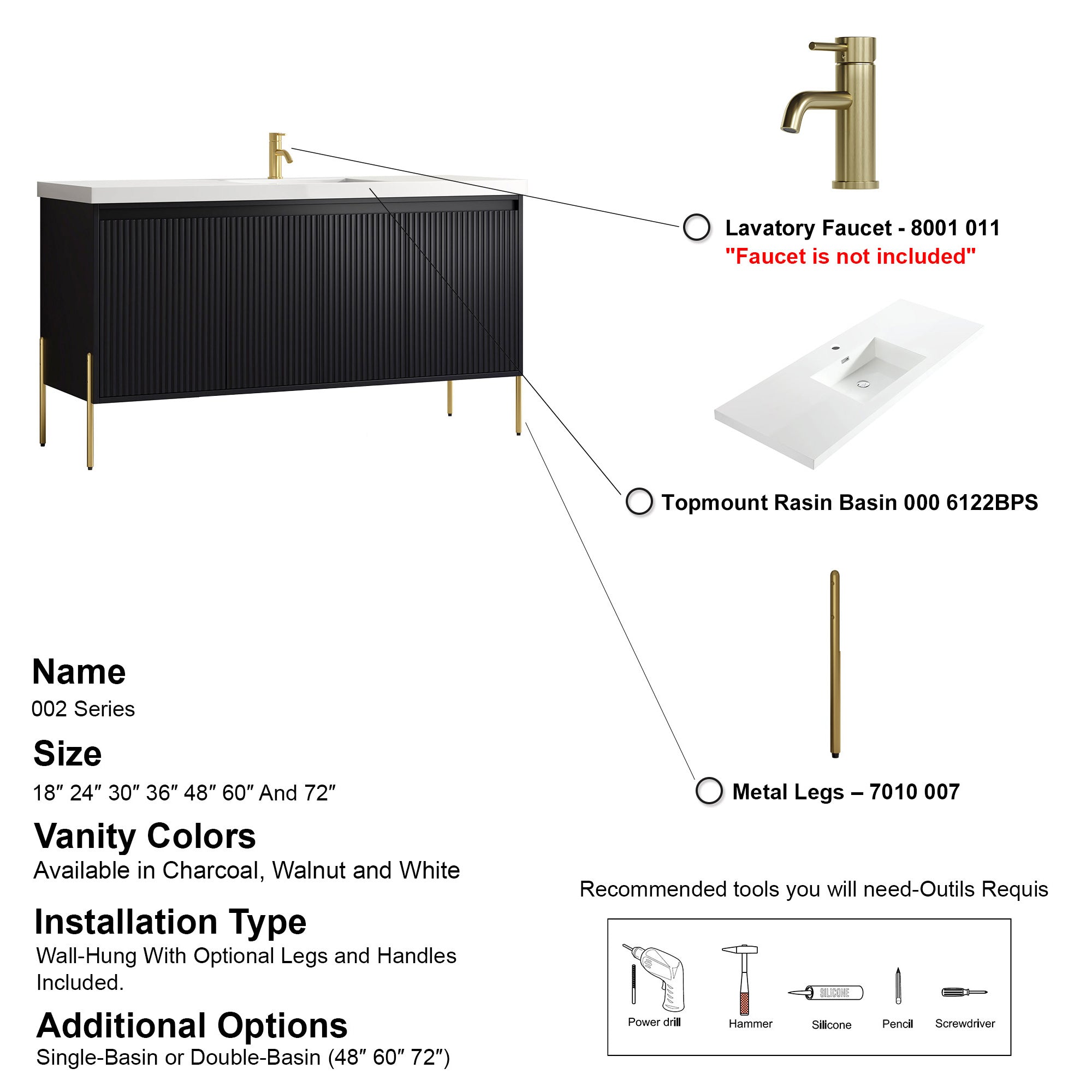 002 Series - 60 Inch Vanity