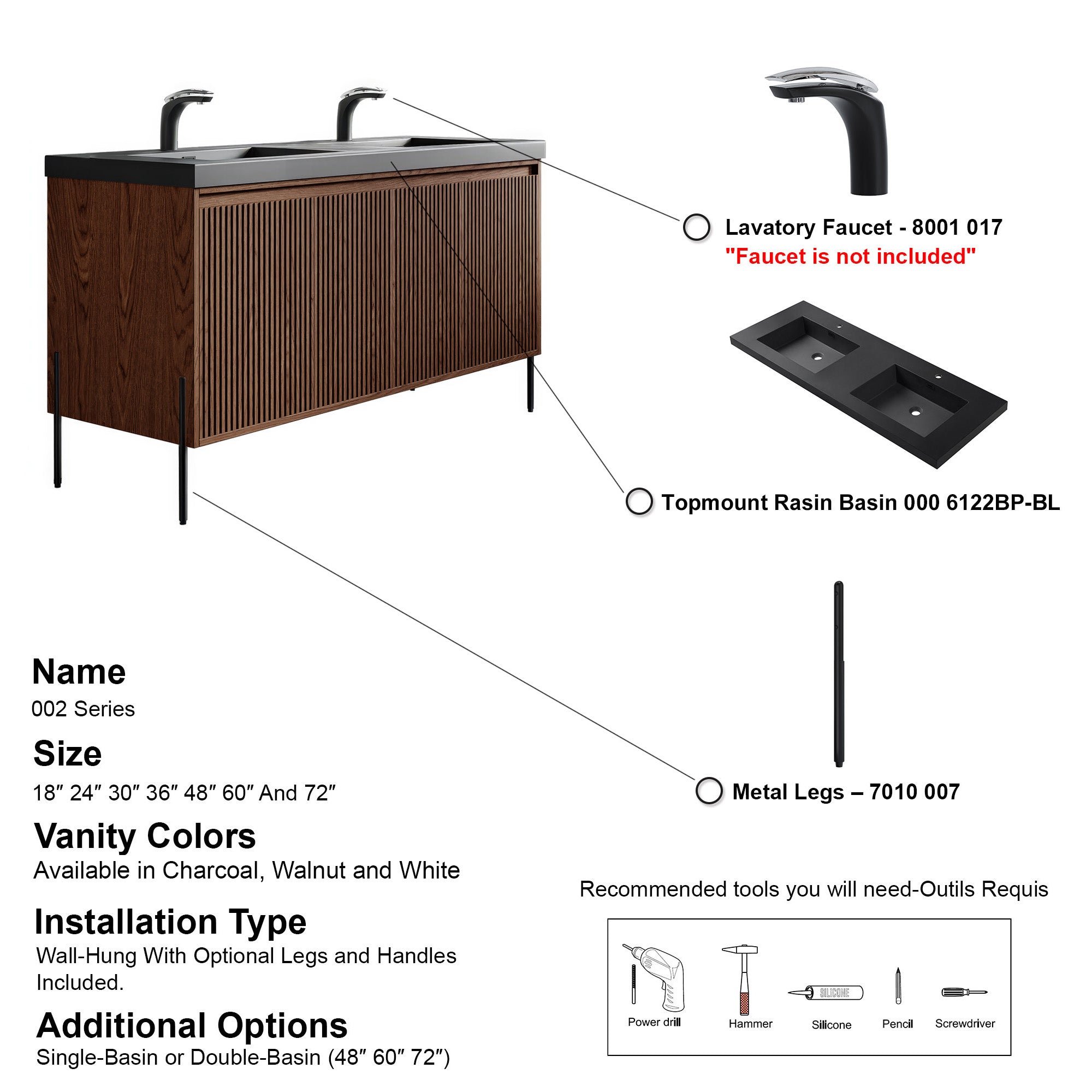002 Series - 60 Inch Vanity