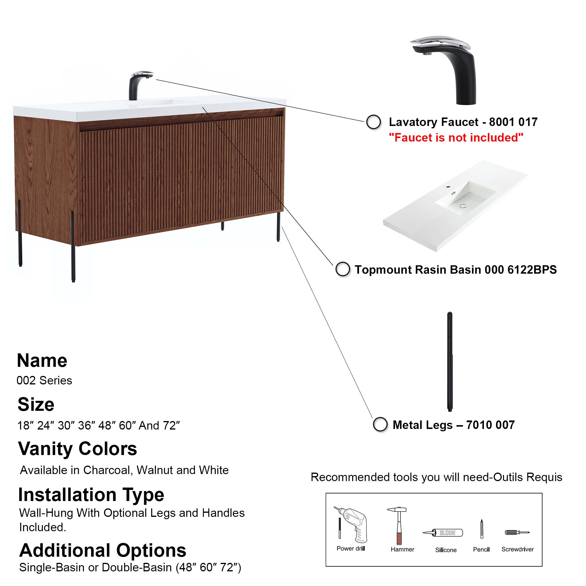 002 Series - 60 Inch Vanity