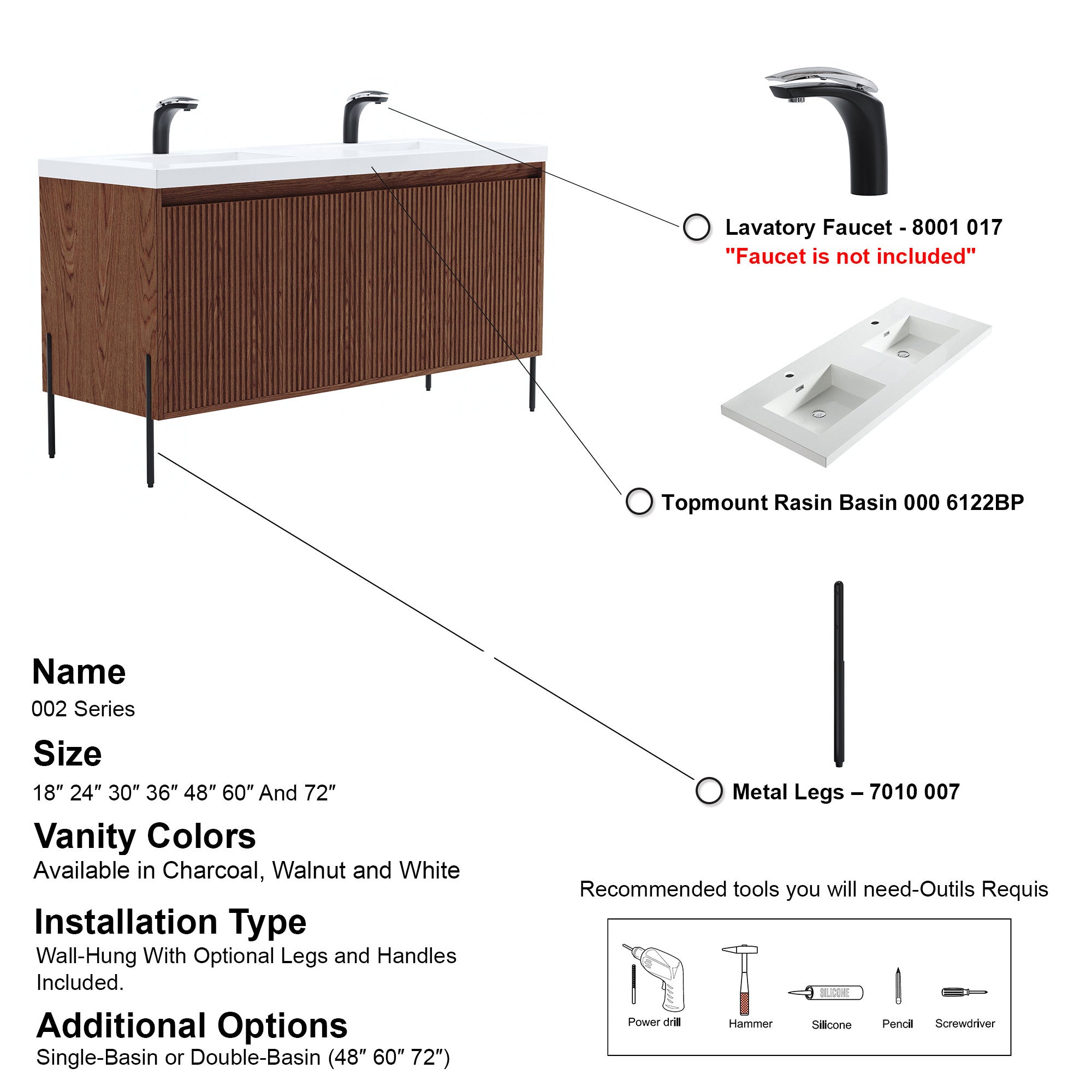 002 Series - 60 Inch Vanity