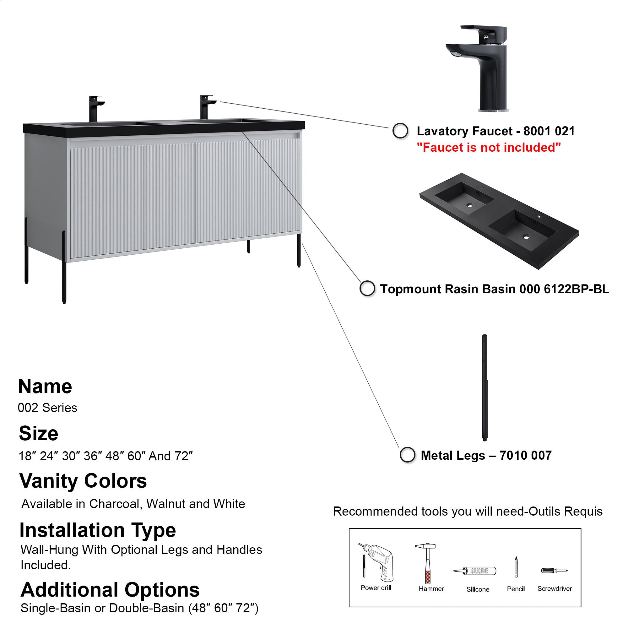 002 Series - 60 Inch Vanity