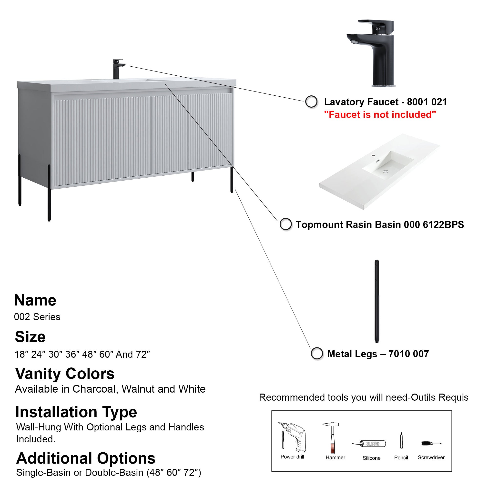 002 Series - 60 Inch Vanity