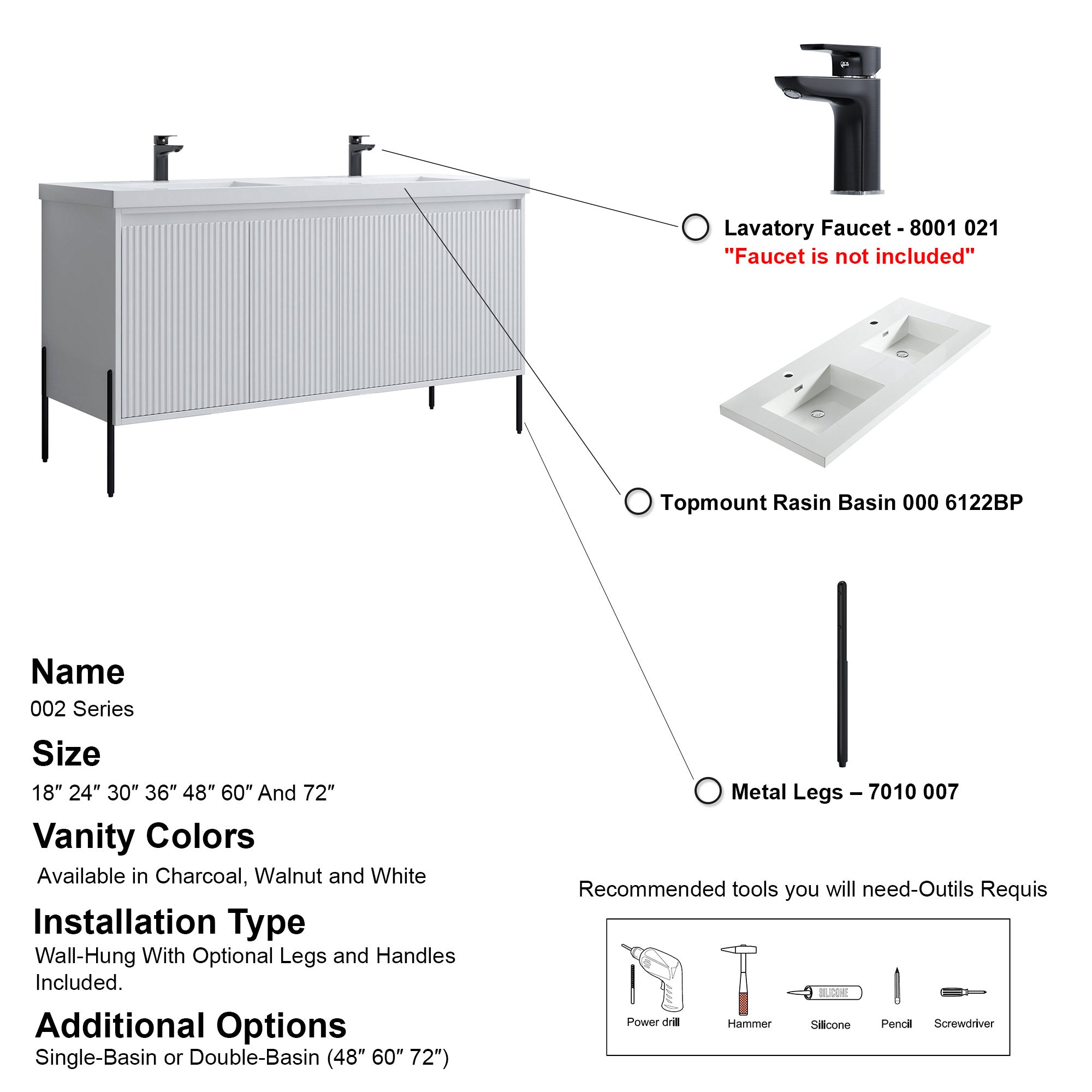 002 Series - 60 Inch Vanity