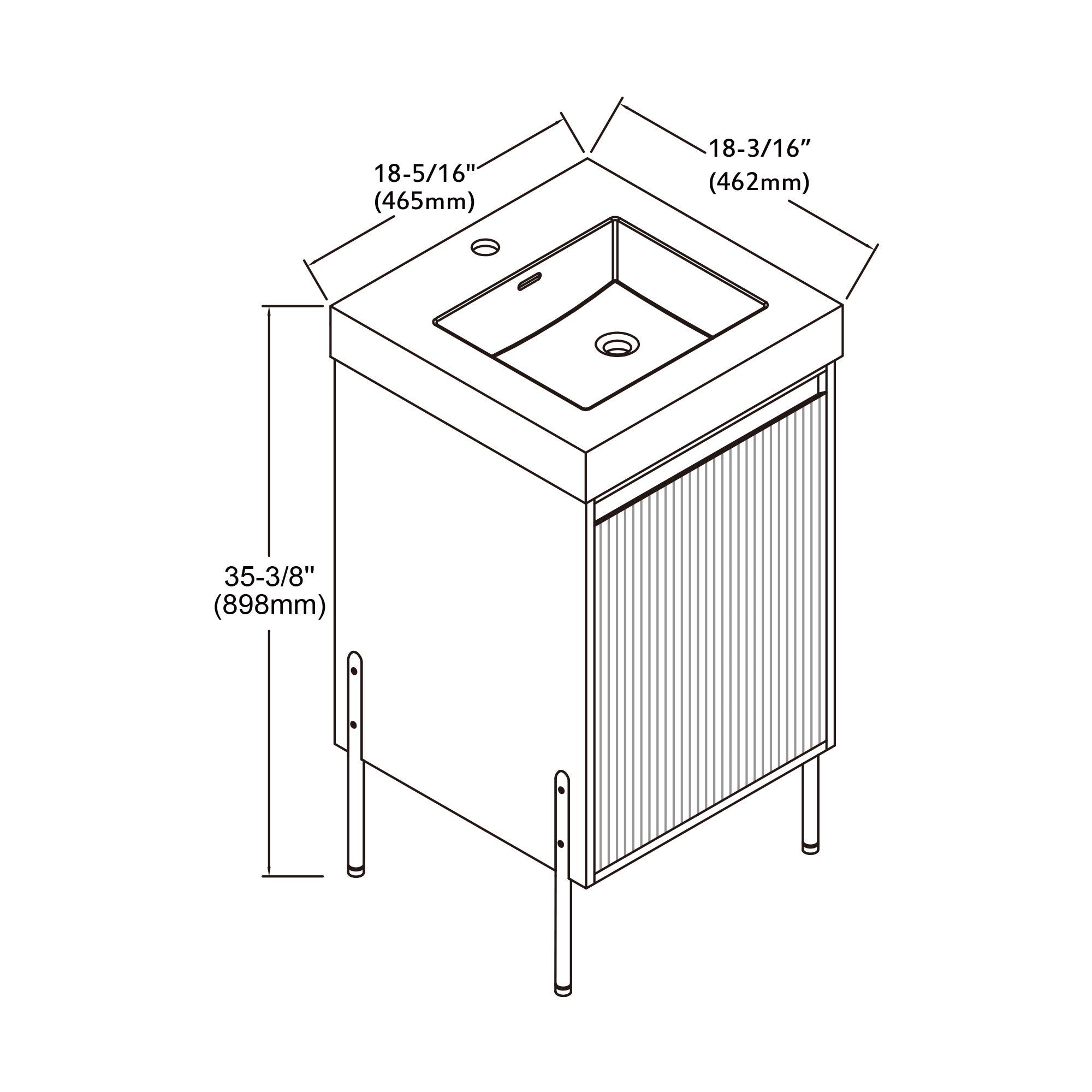 002 Series - 18 Inch Vanity