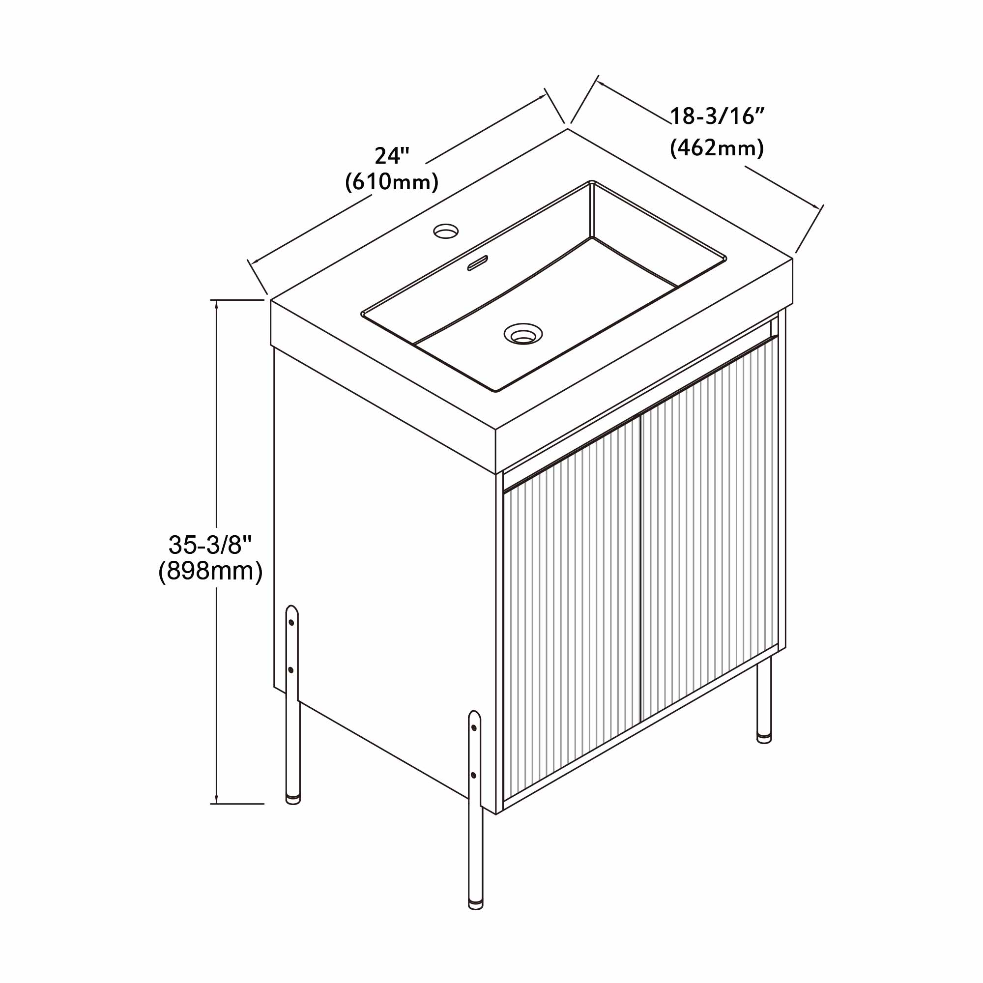 002 Series - 24 Inch Vanity
