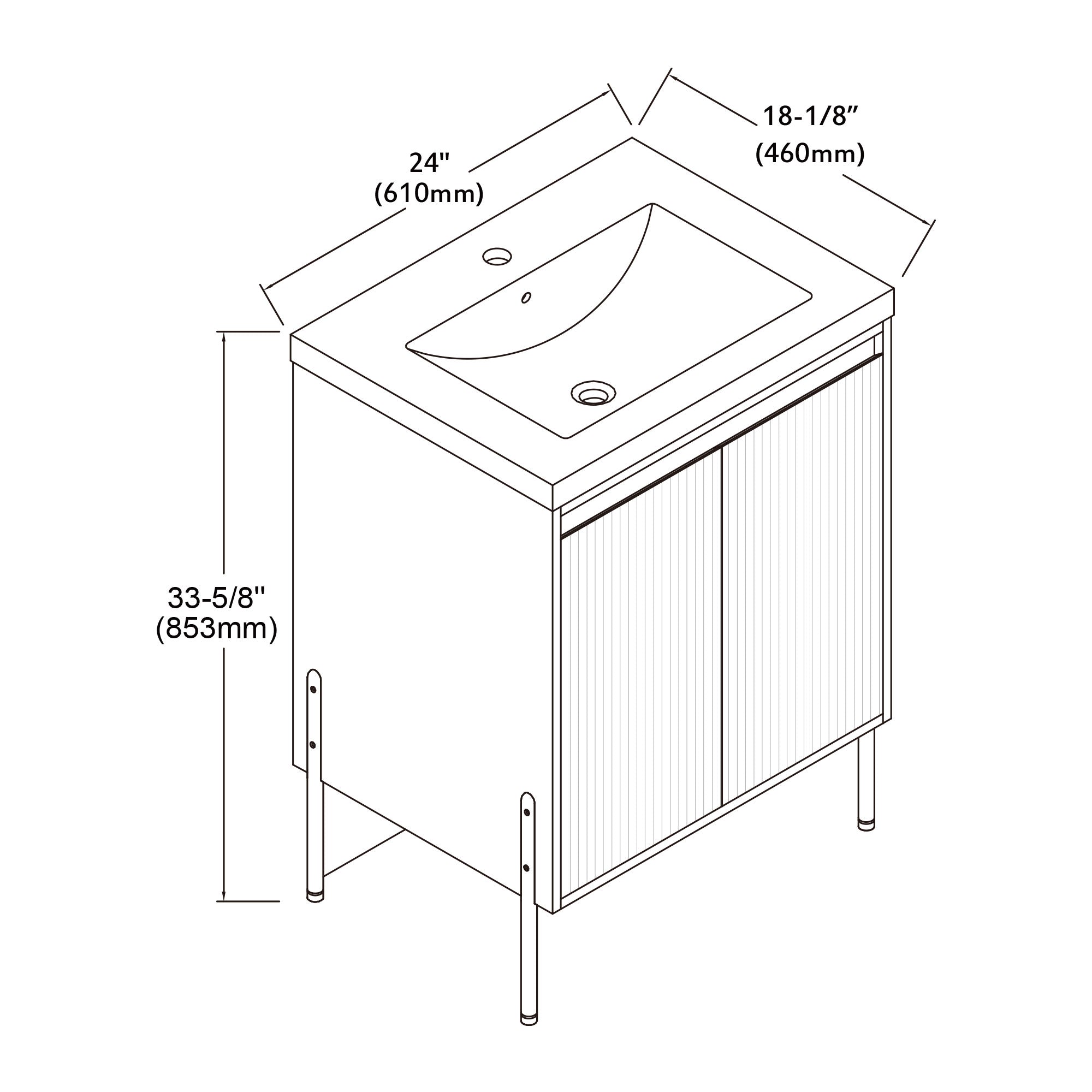 002 Series - 24 Inch Vanity