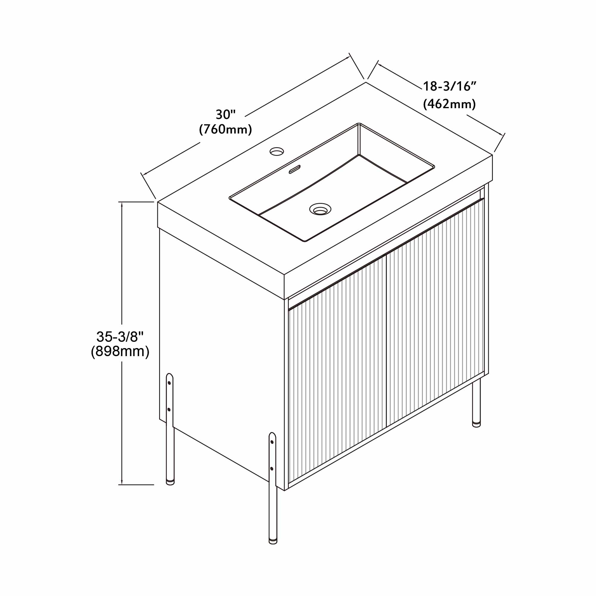 002 Series - 30 Inch Vanity