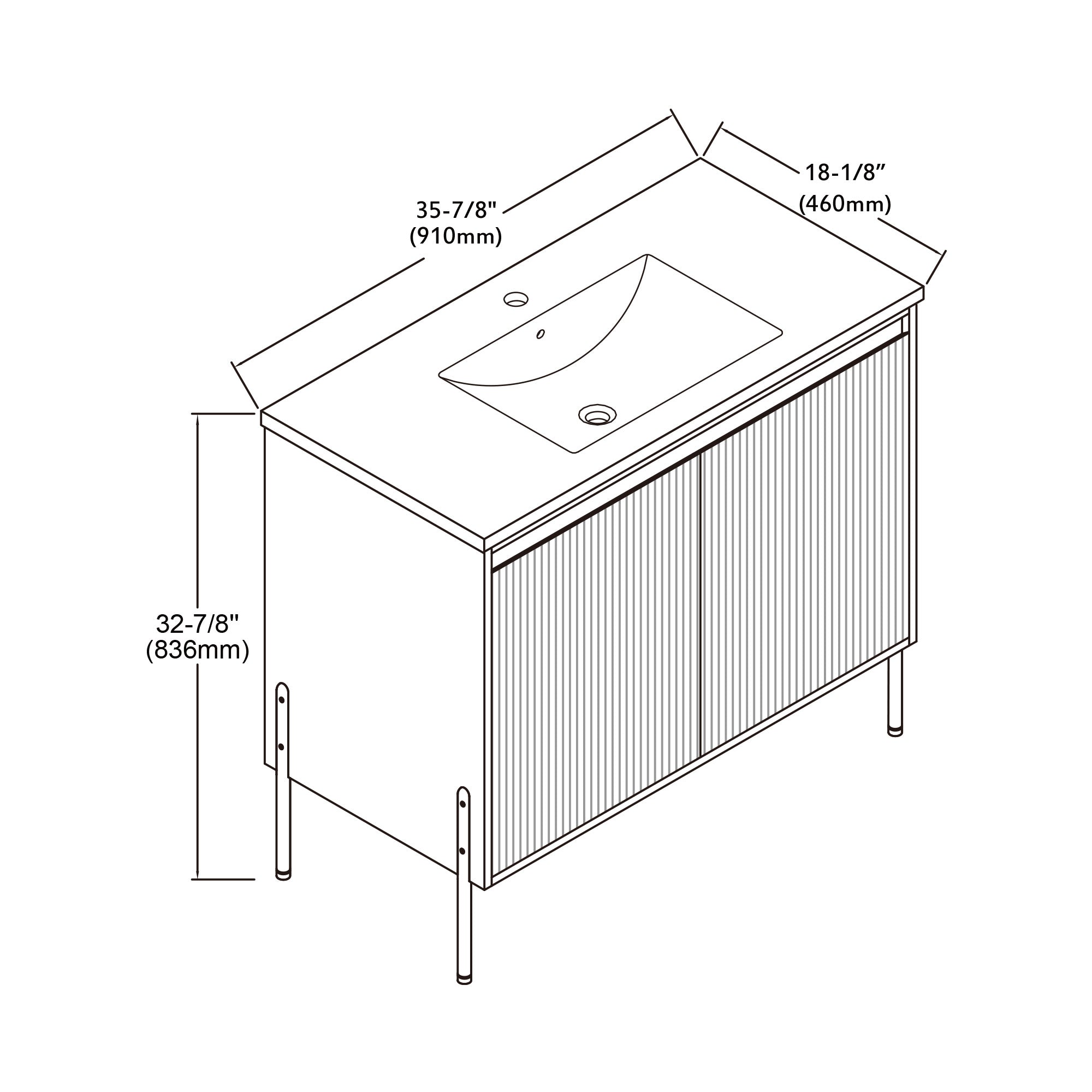 002 Series - 36 Inch Vanity