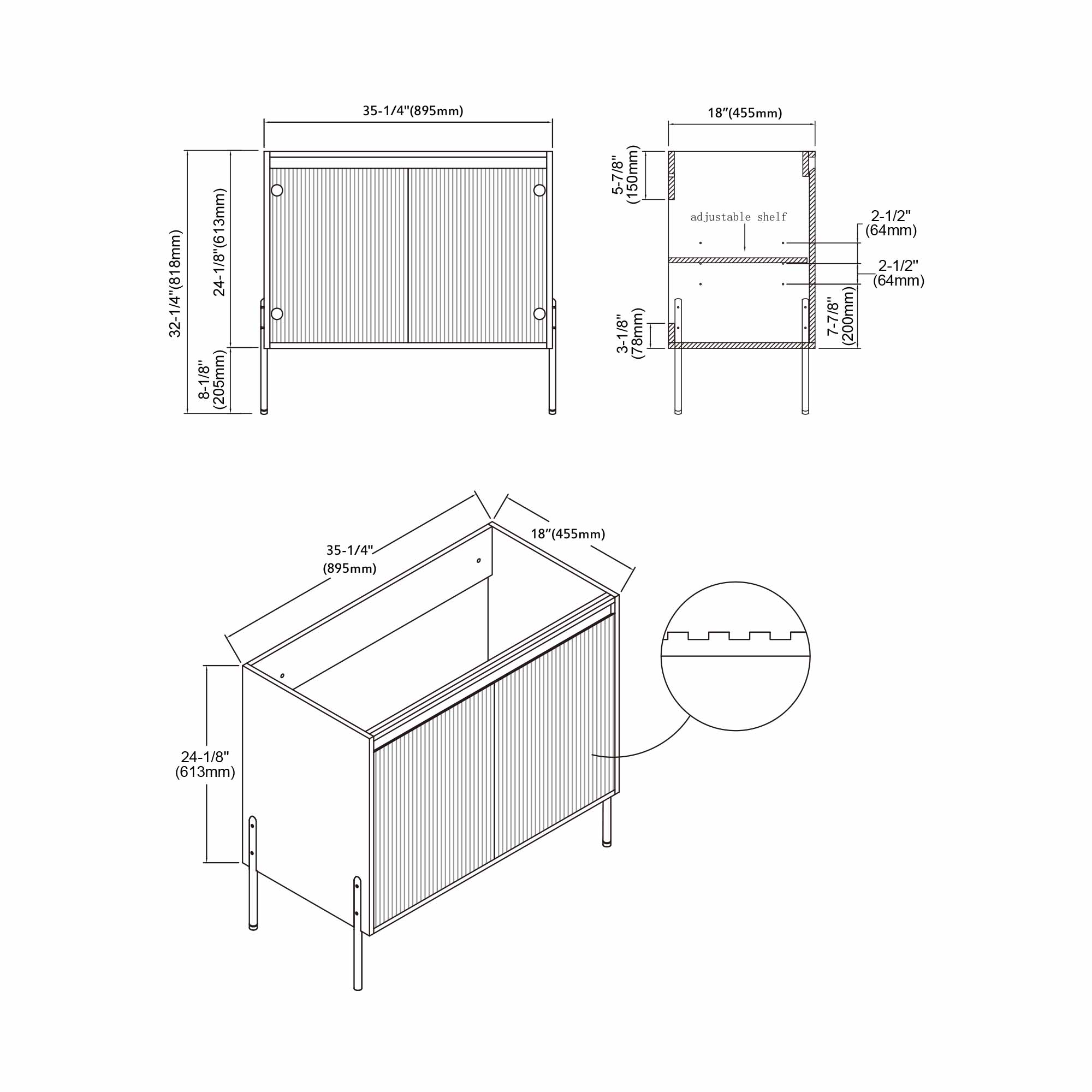 002 Series - 36 Inch Vanity