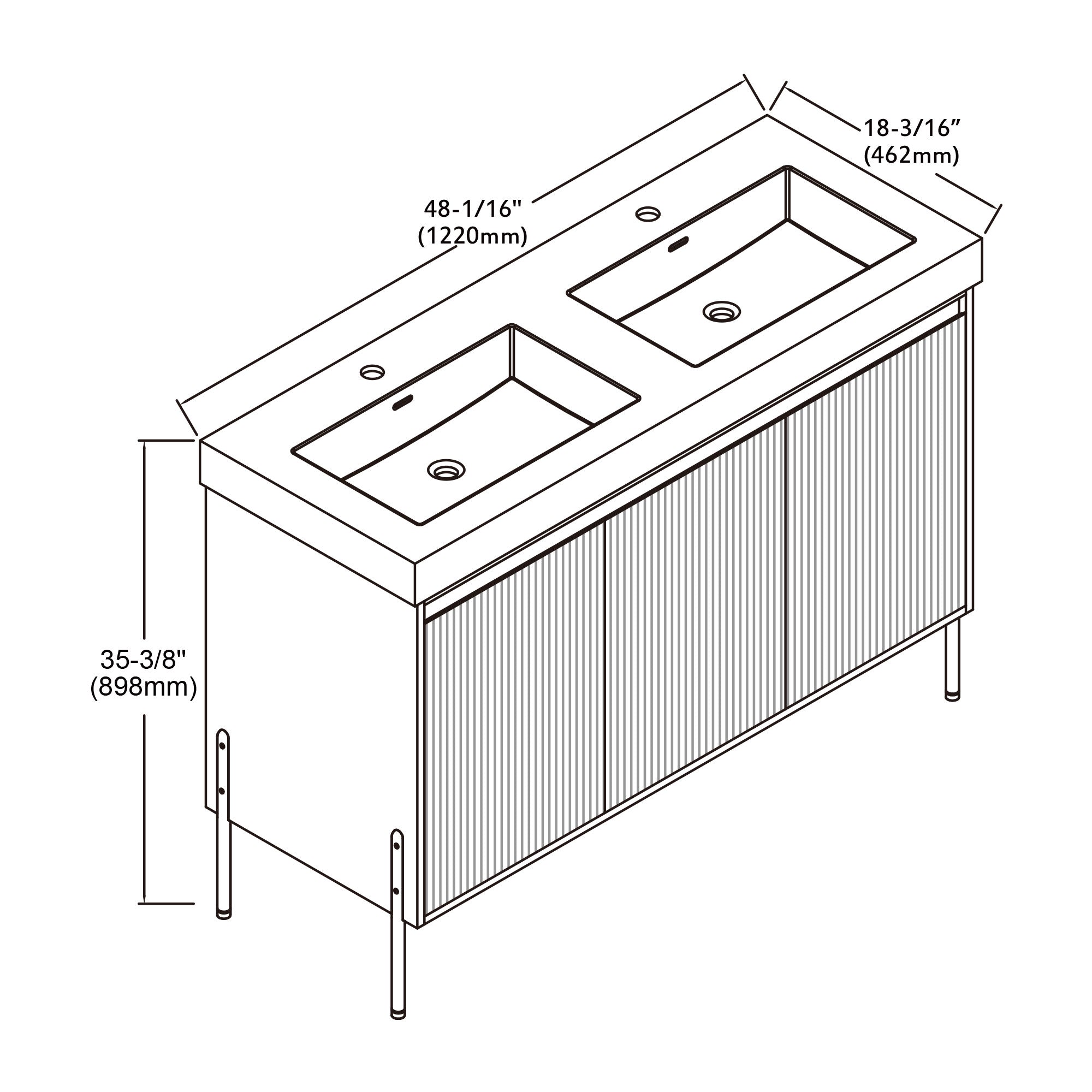 002 Series - 48 Inch Vanity