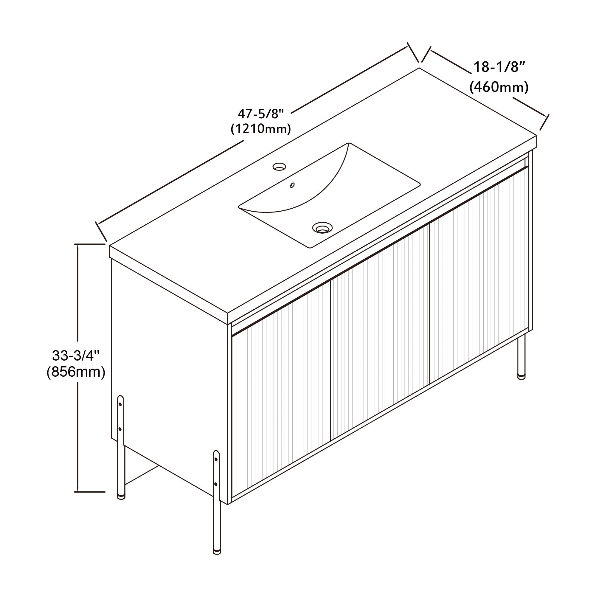 002 Series - 48 Inch Vanity