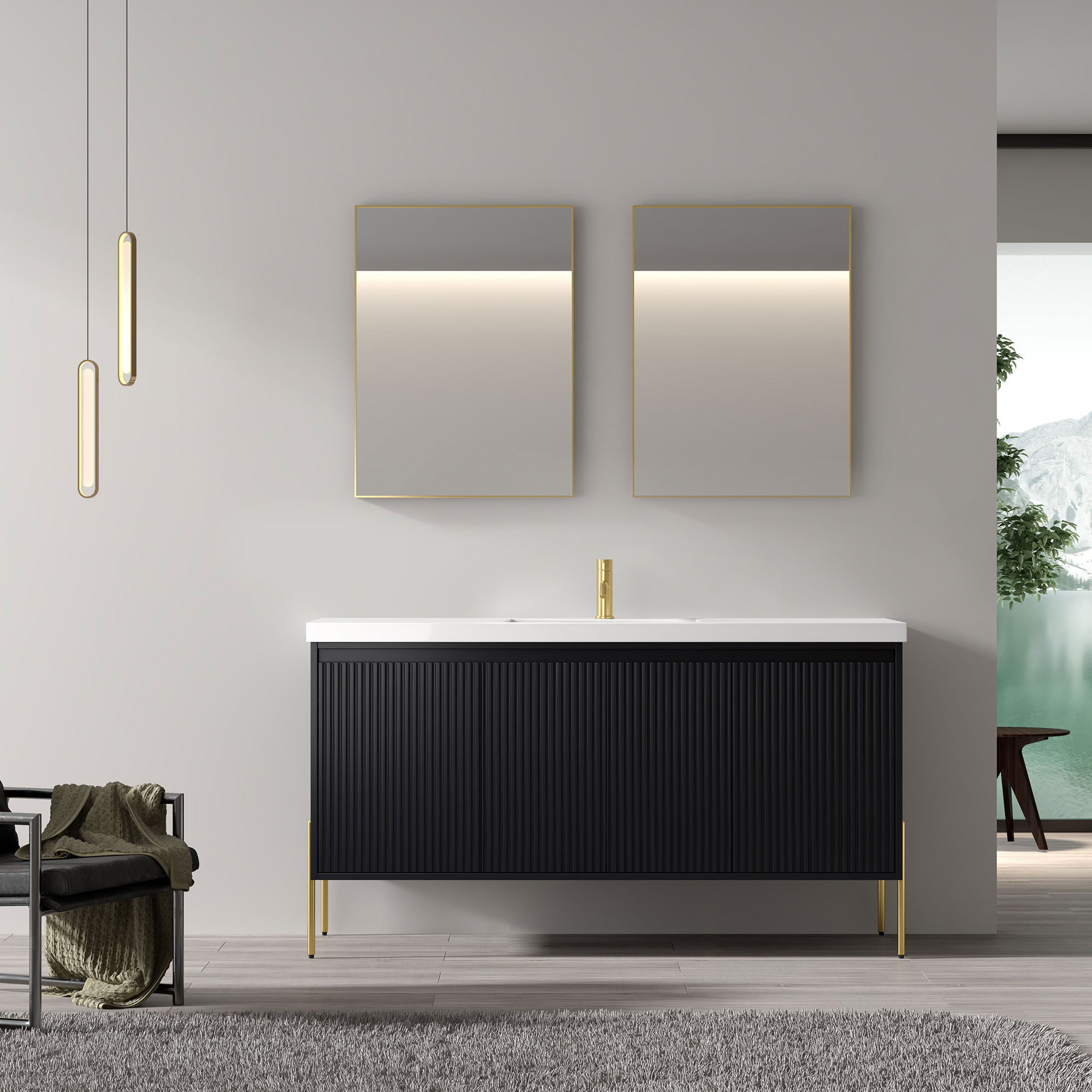 002 Series - 60 Inch Vanity