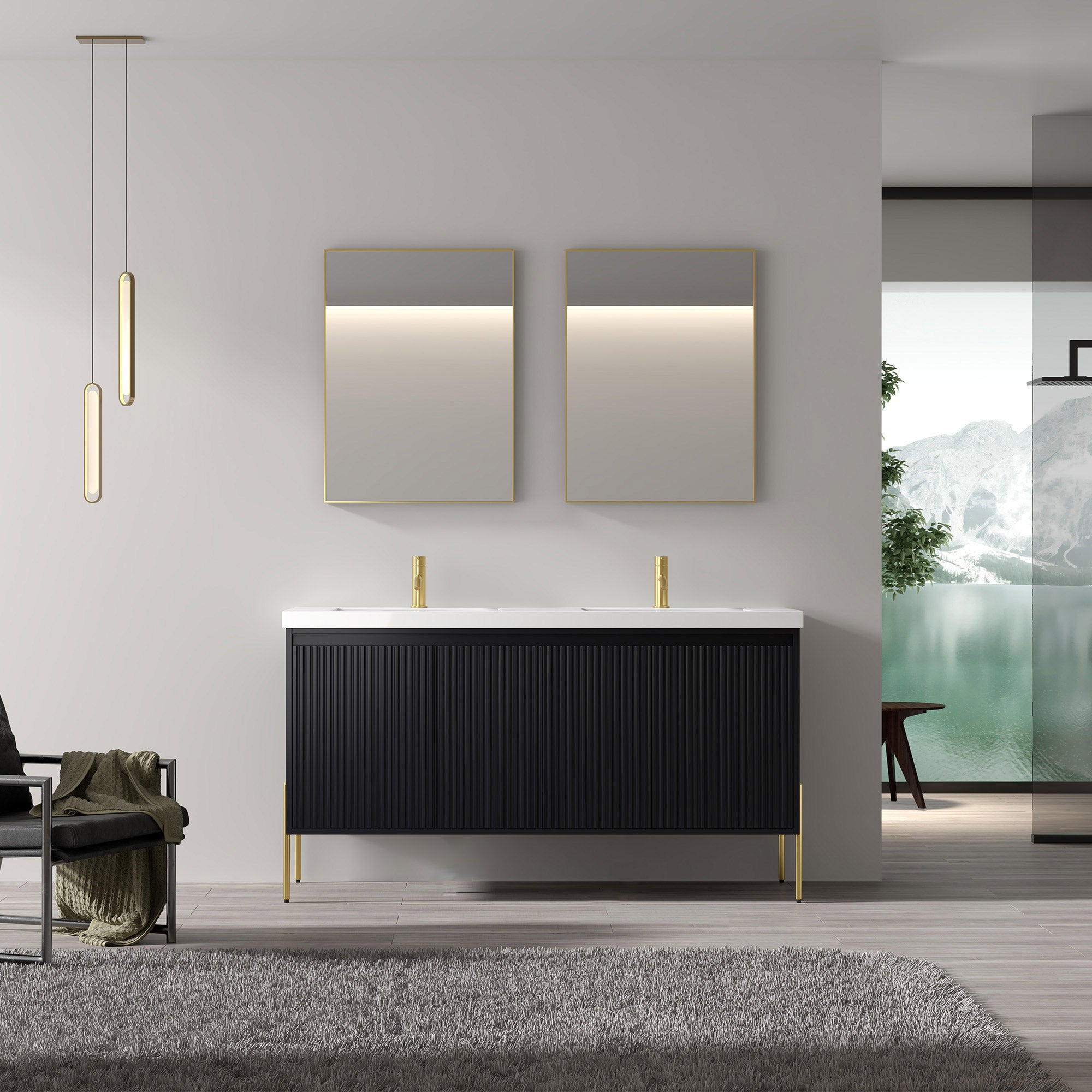 002 Series - 60 Inch Vanity