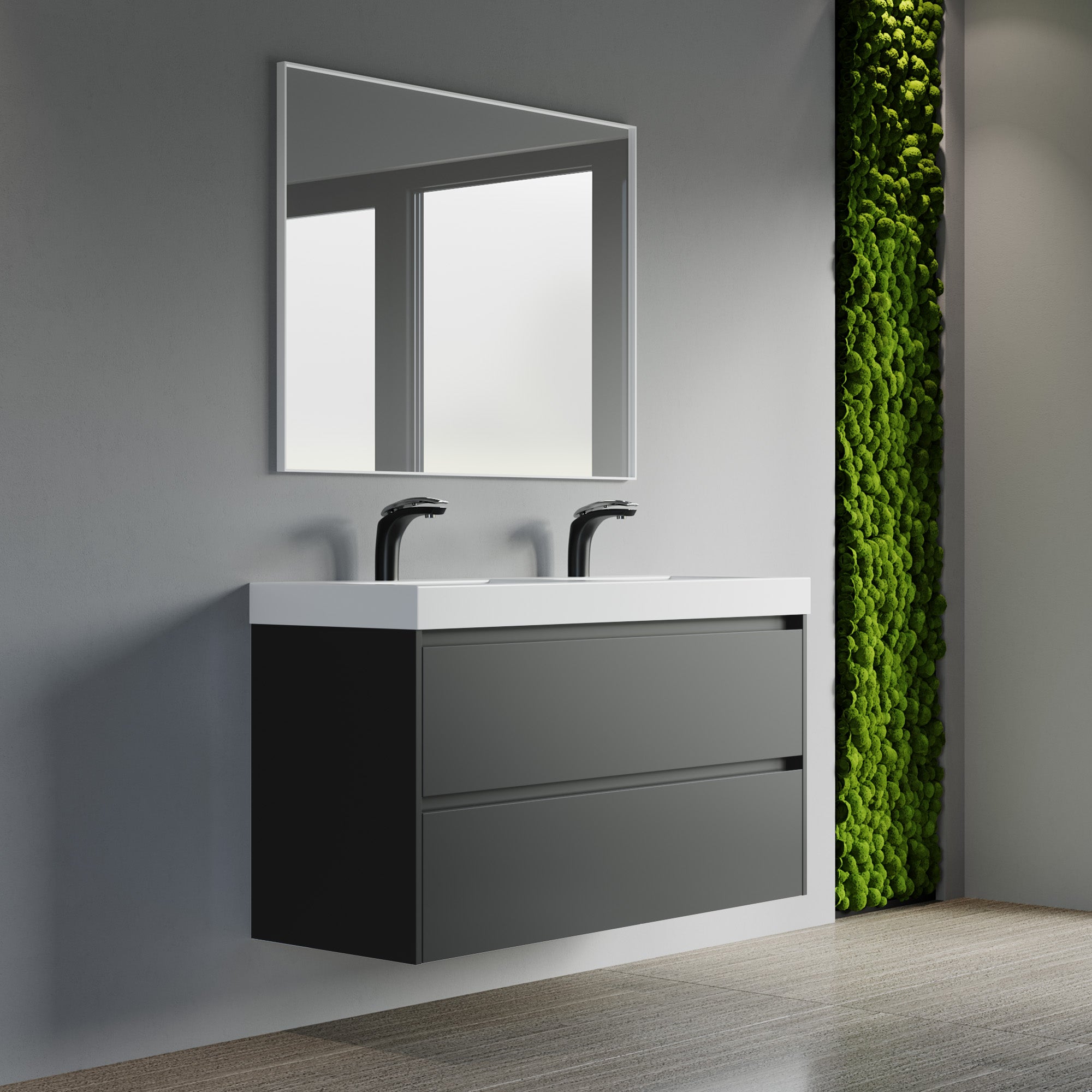 004 Series - 48 Inch Vanity - Double Sinks