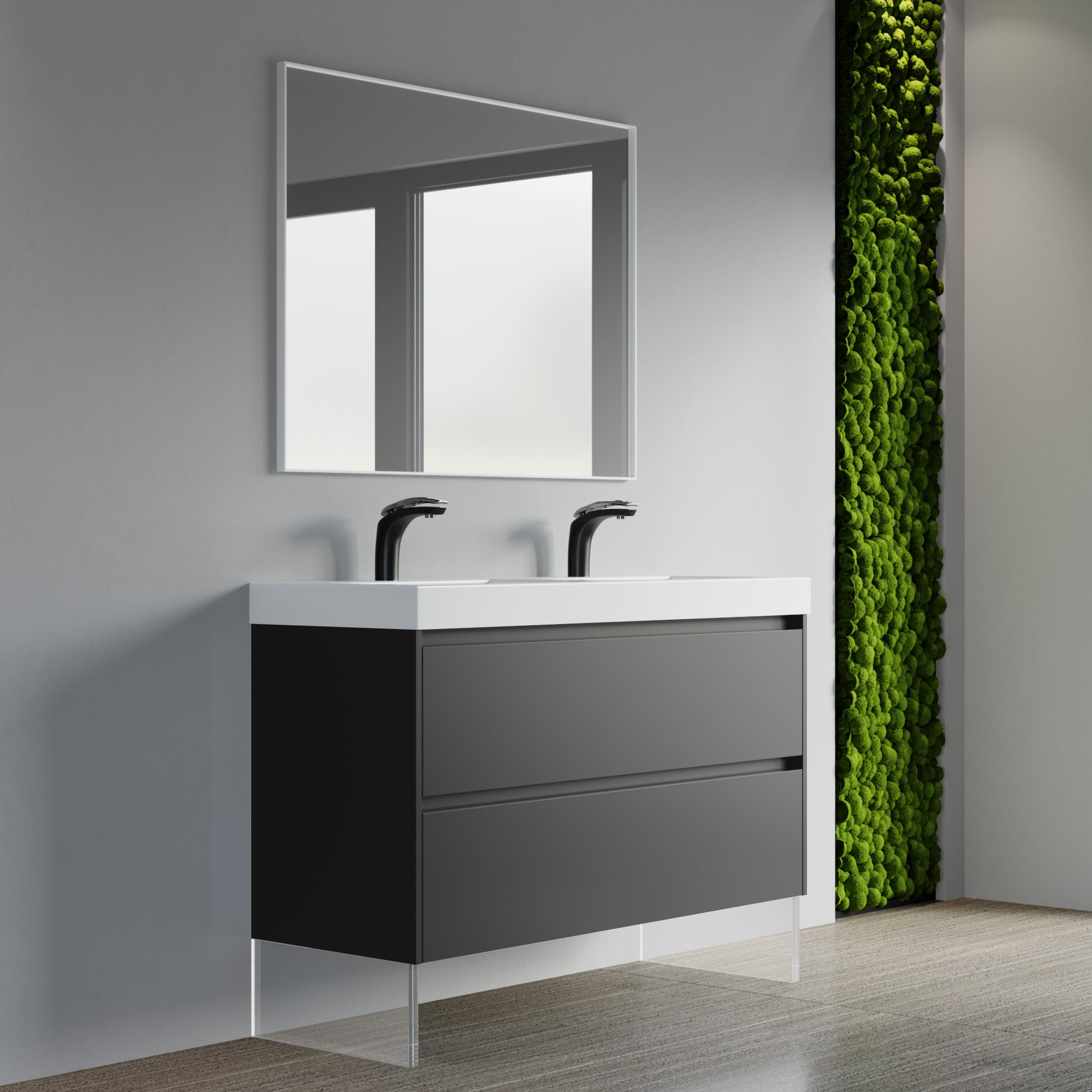 004 Series - 48 Inch Vanity - Double Sinks