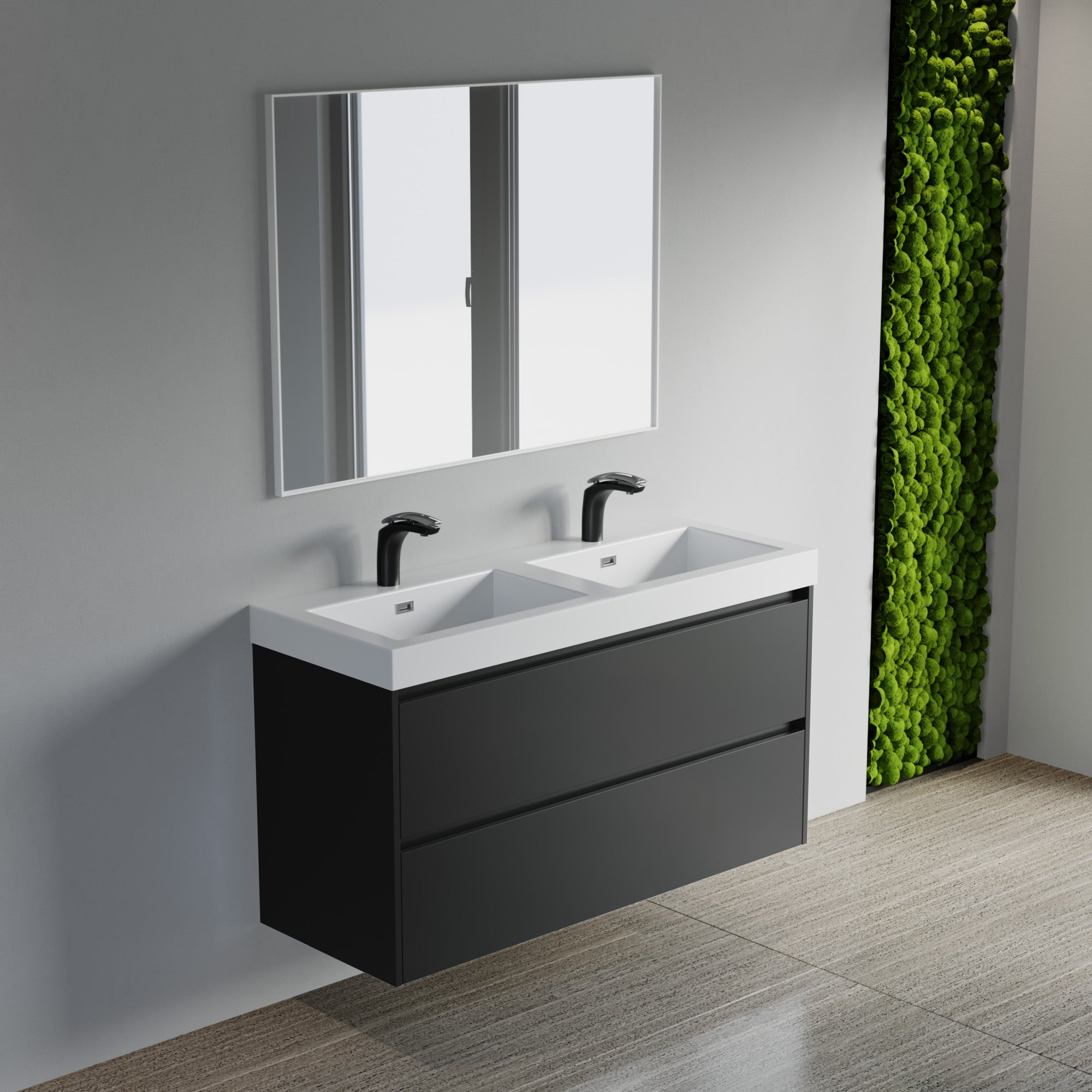 004 Series - 48 Inch Vanity - Double Sinks