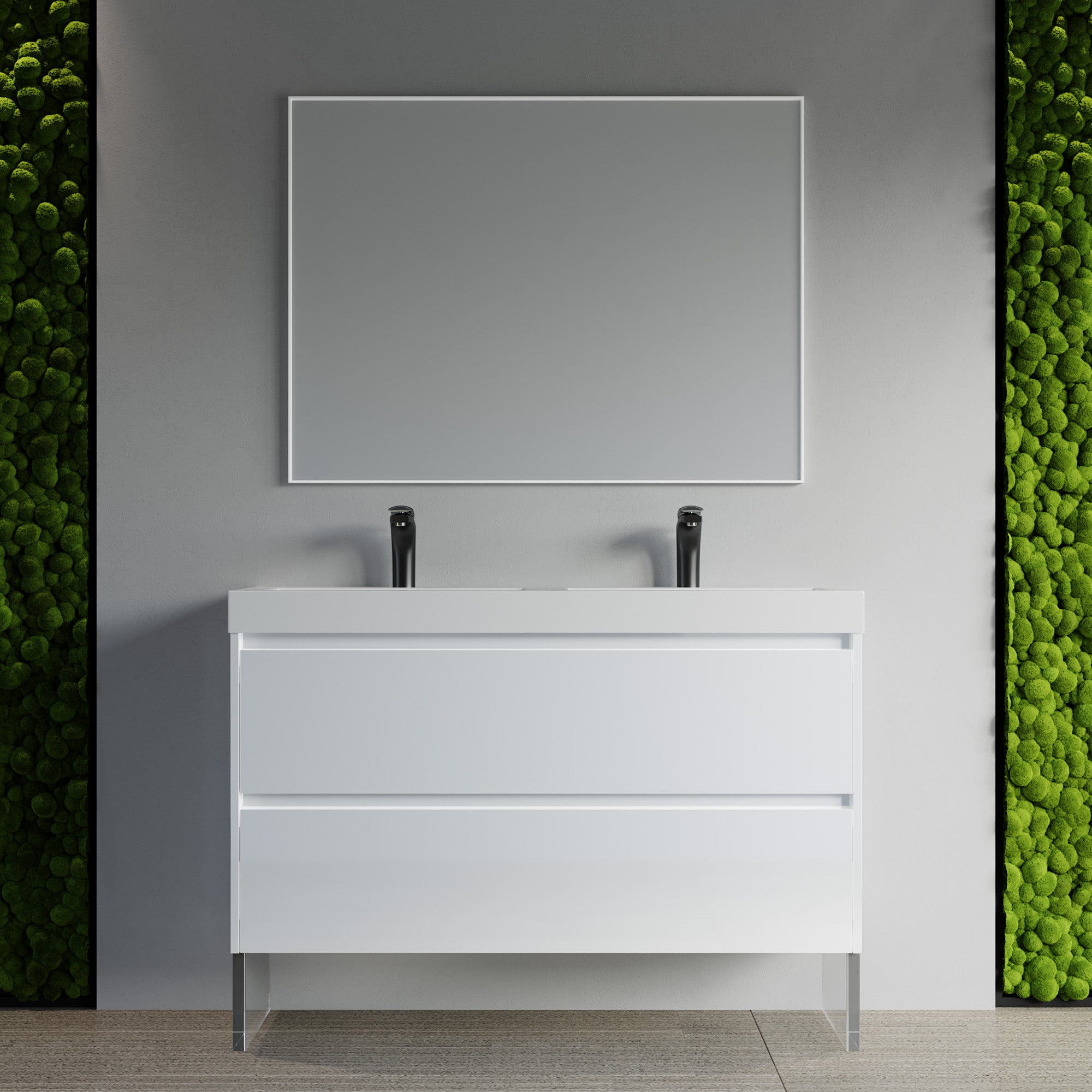 004 Series - 48 Inch Vanity - Double Sinks
