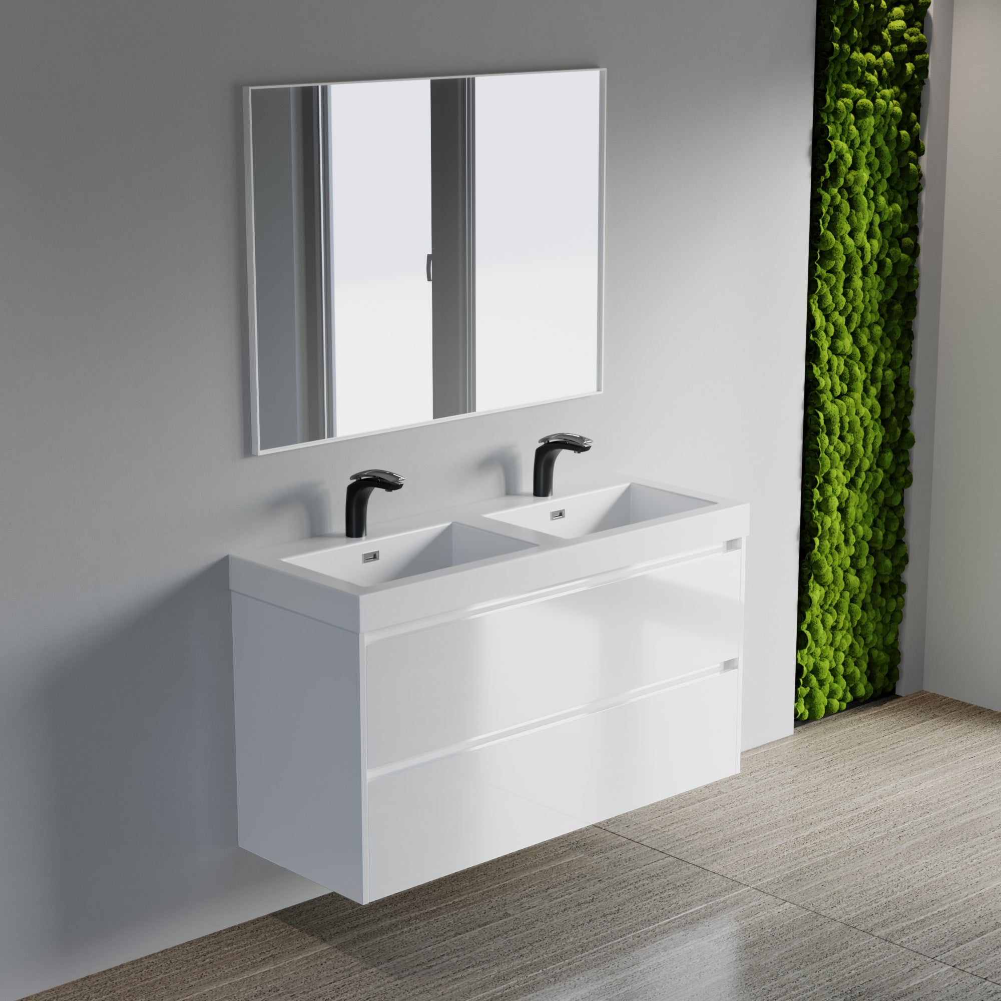 004 Series - 48 Inch Vanity - Double Sinks