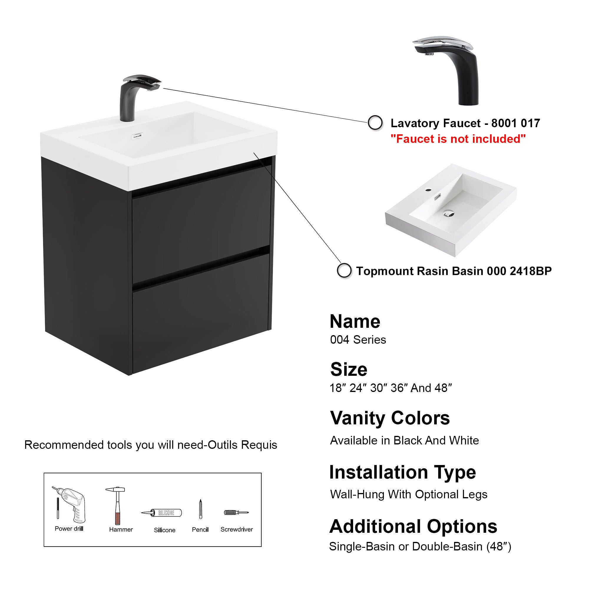 004 Series - 24 Inch Vanity