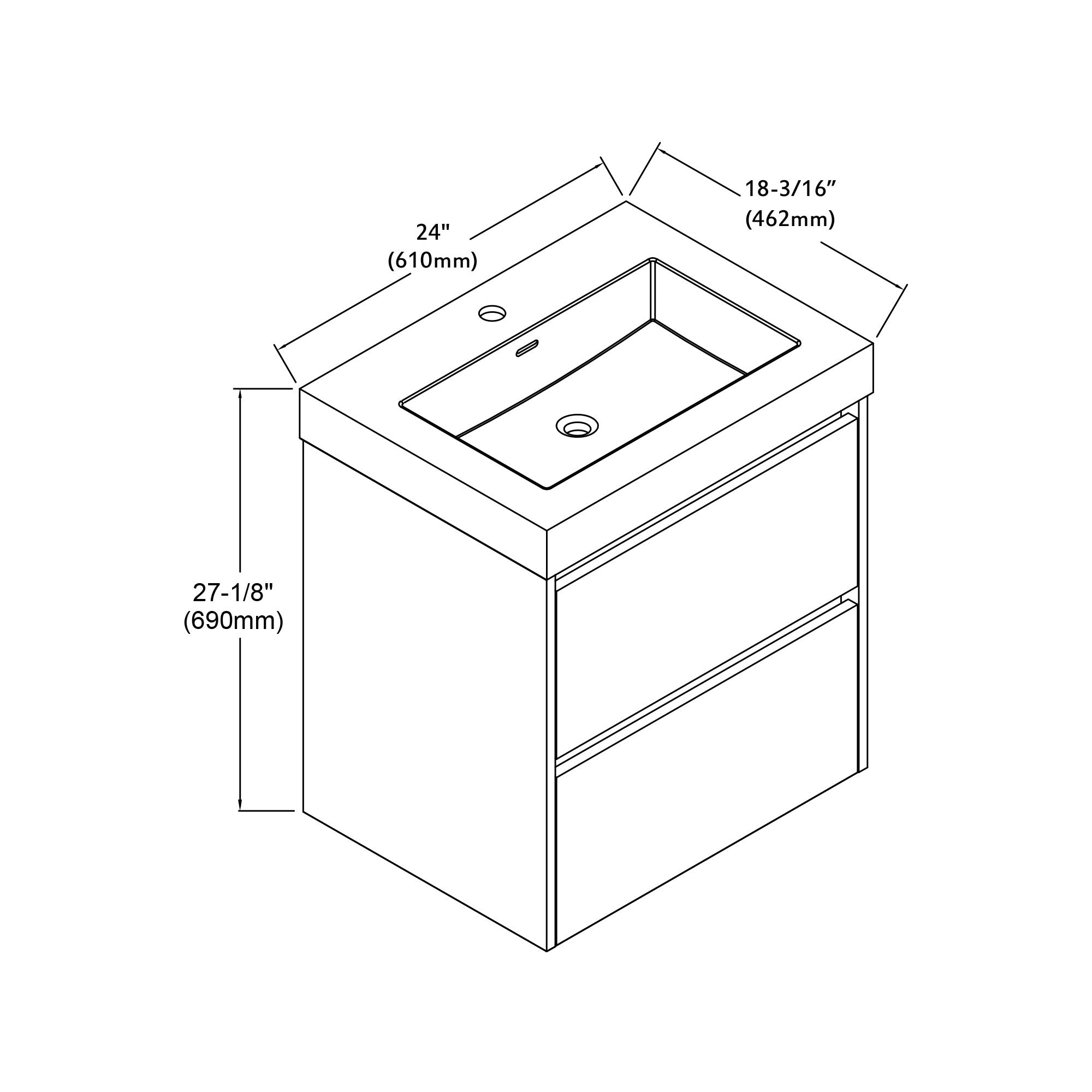 004 Series - 24 Inch Vanity