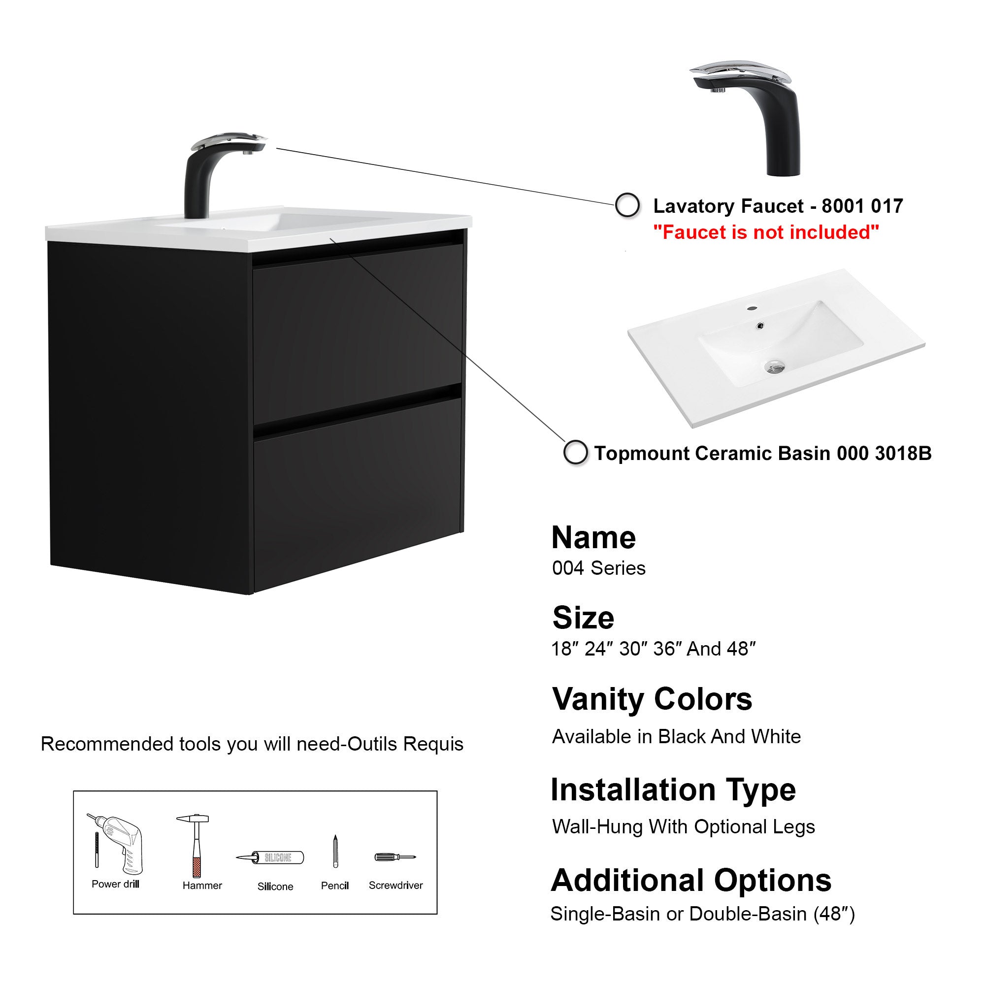 004 Series - 36 Inch Vanity