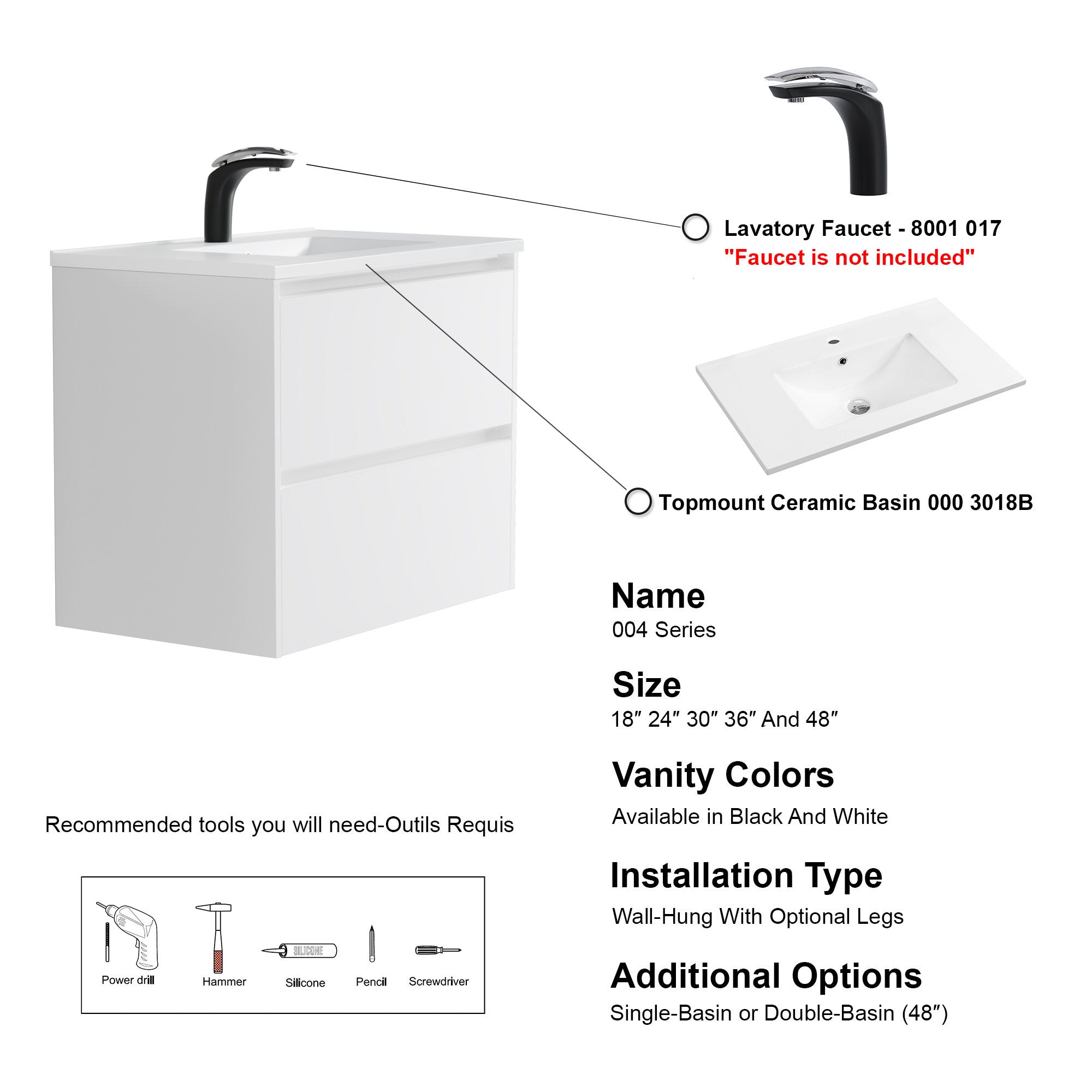 004 Series - 36 Inch Vanity