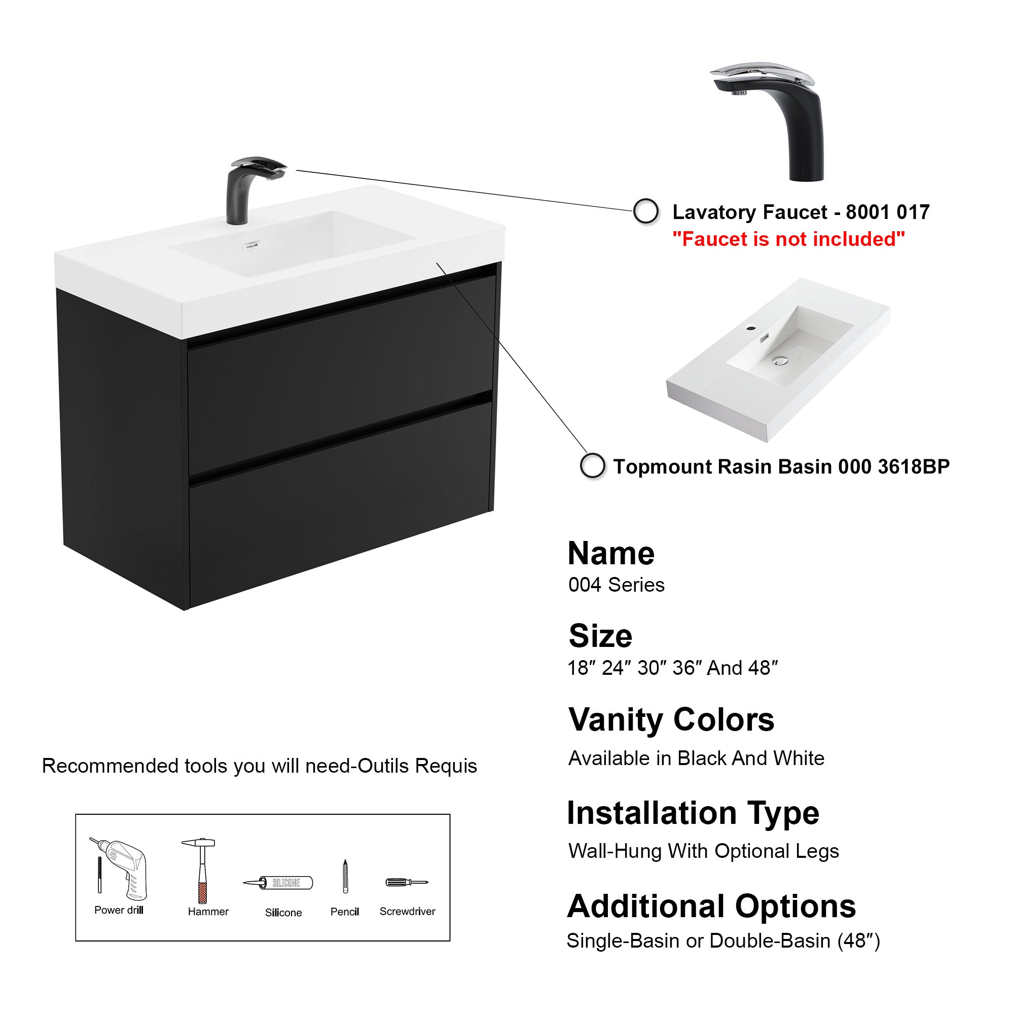 004 Series - 36 Inch Vanity