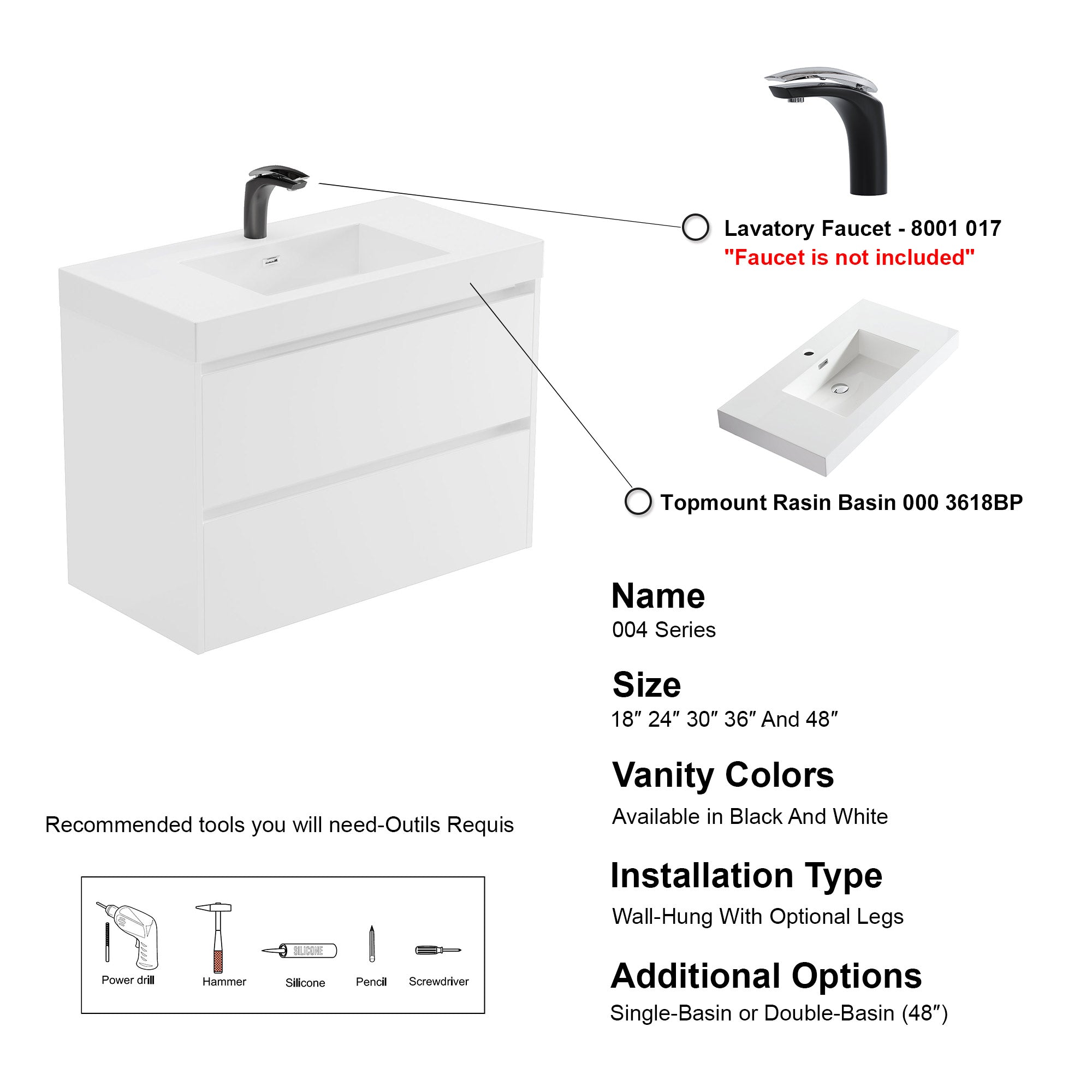 004 Series - 36 Inch Vanity