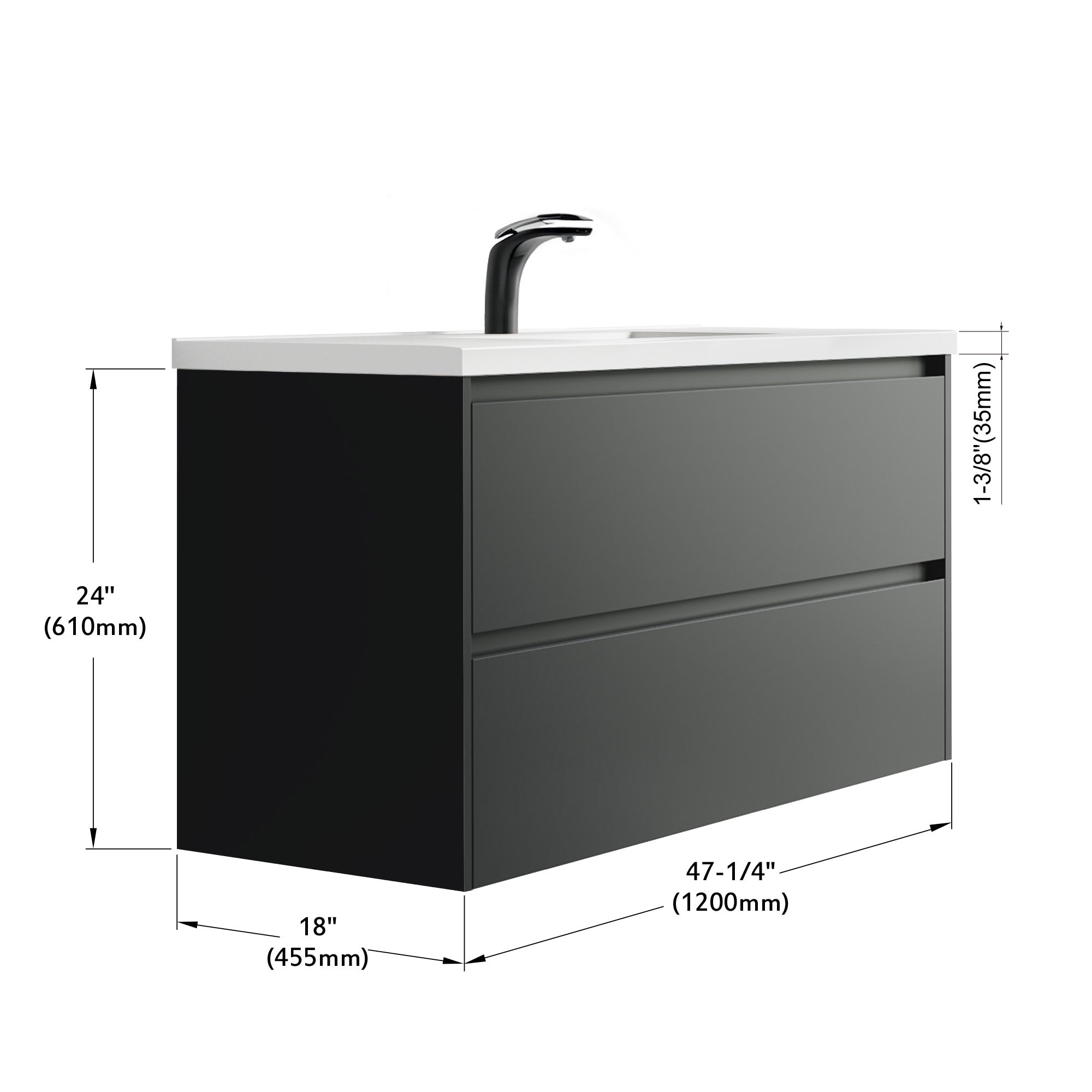 004 Series - 48 Inch Vanity - Single Sink