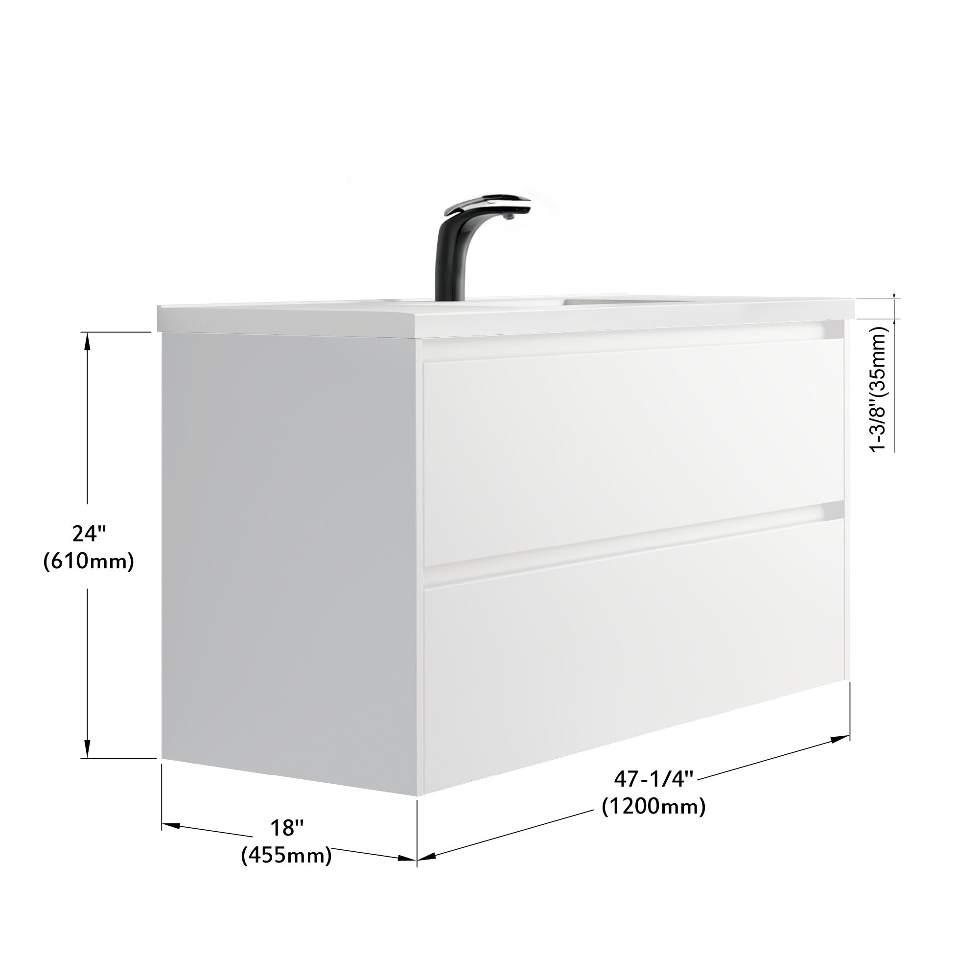 004 Series - 48 Inch Vanity - Single Sink
