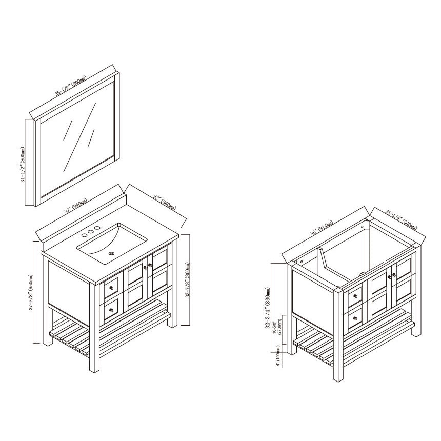 005 Series-36 Inch Vanity-L