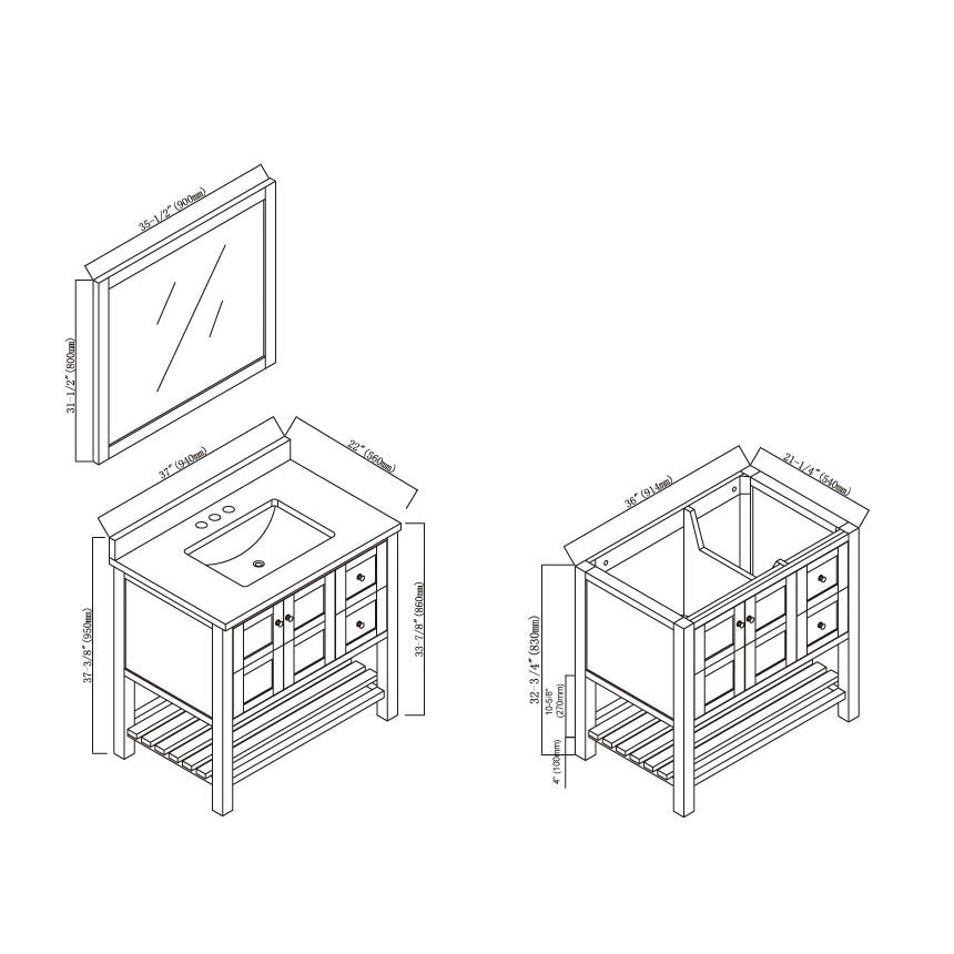 005 Series-36 Inch Vanity-R