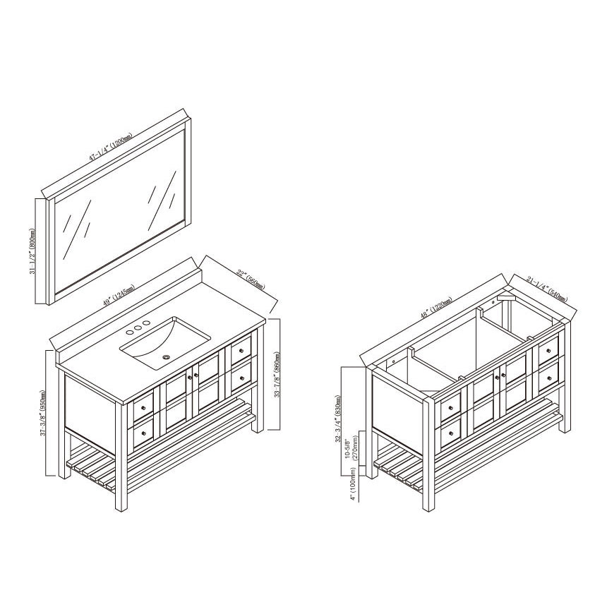 005 Series-48 Inch Vanity