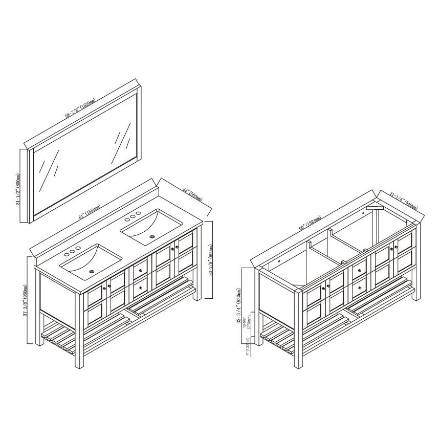 005 Series-60 Inch Vanity