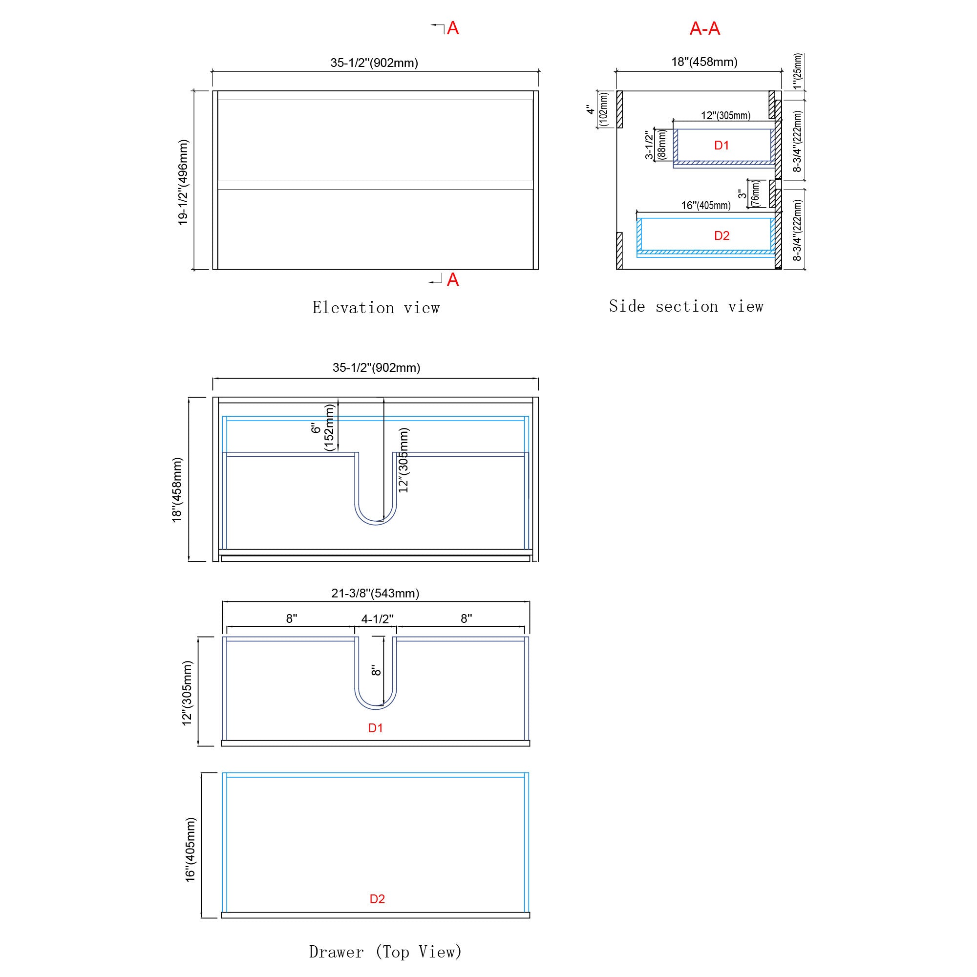006 Series - 36 Inch Vanity