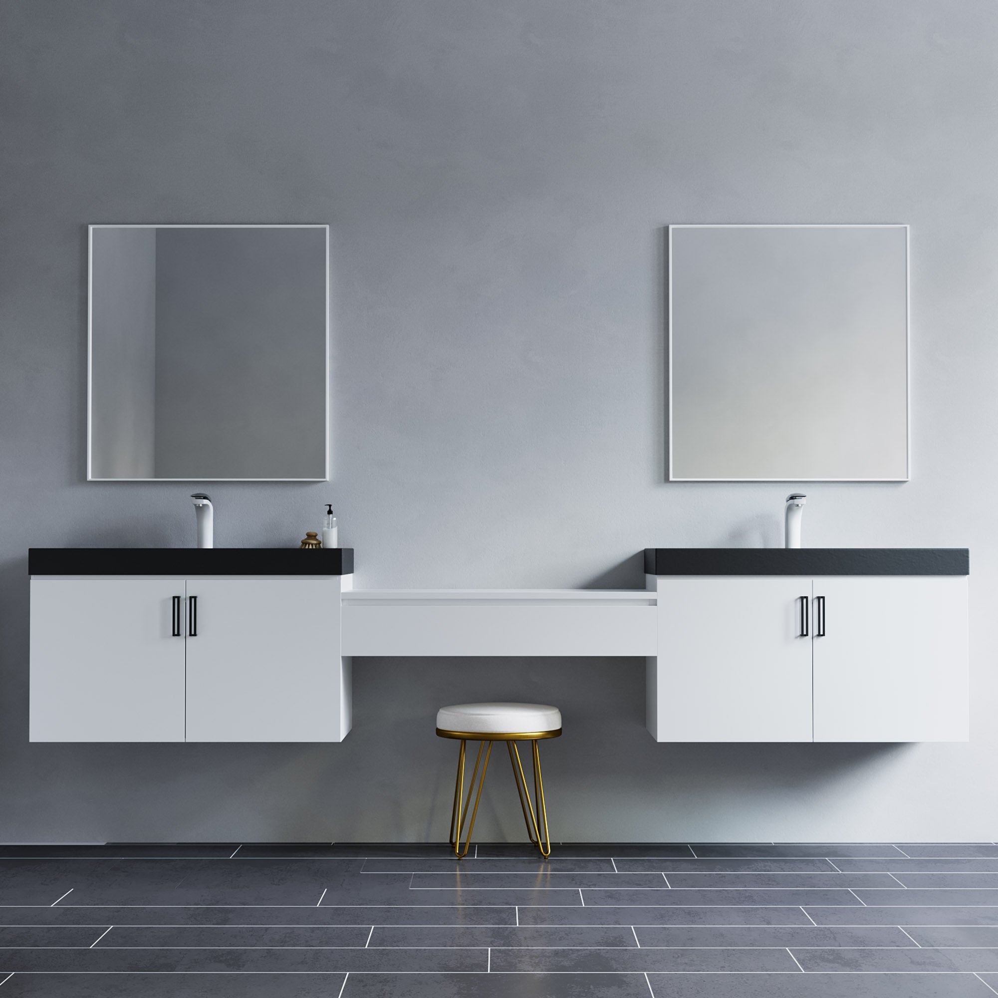 047 Series-36 Inch Double Vanity With Bridge