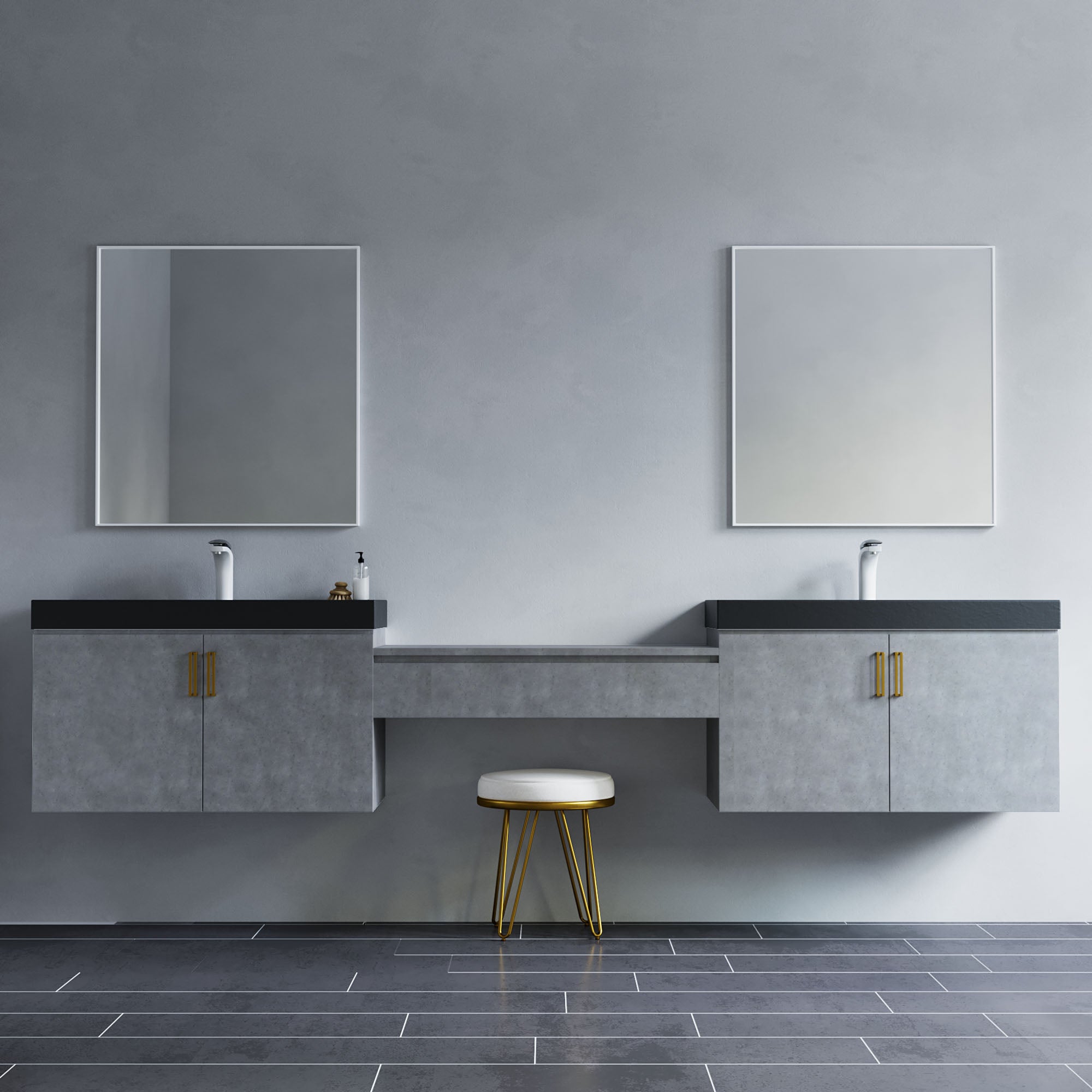 047 Series-36 Inch Double Vanity With Bridge