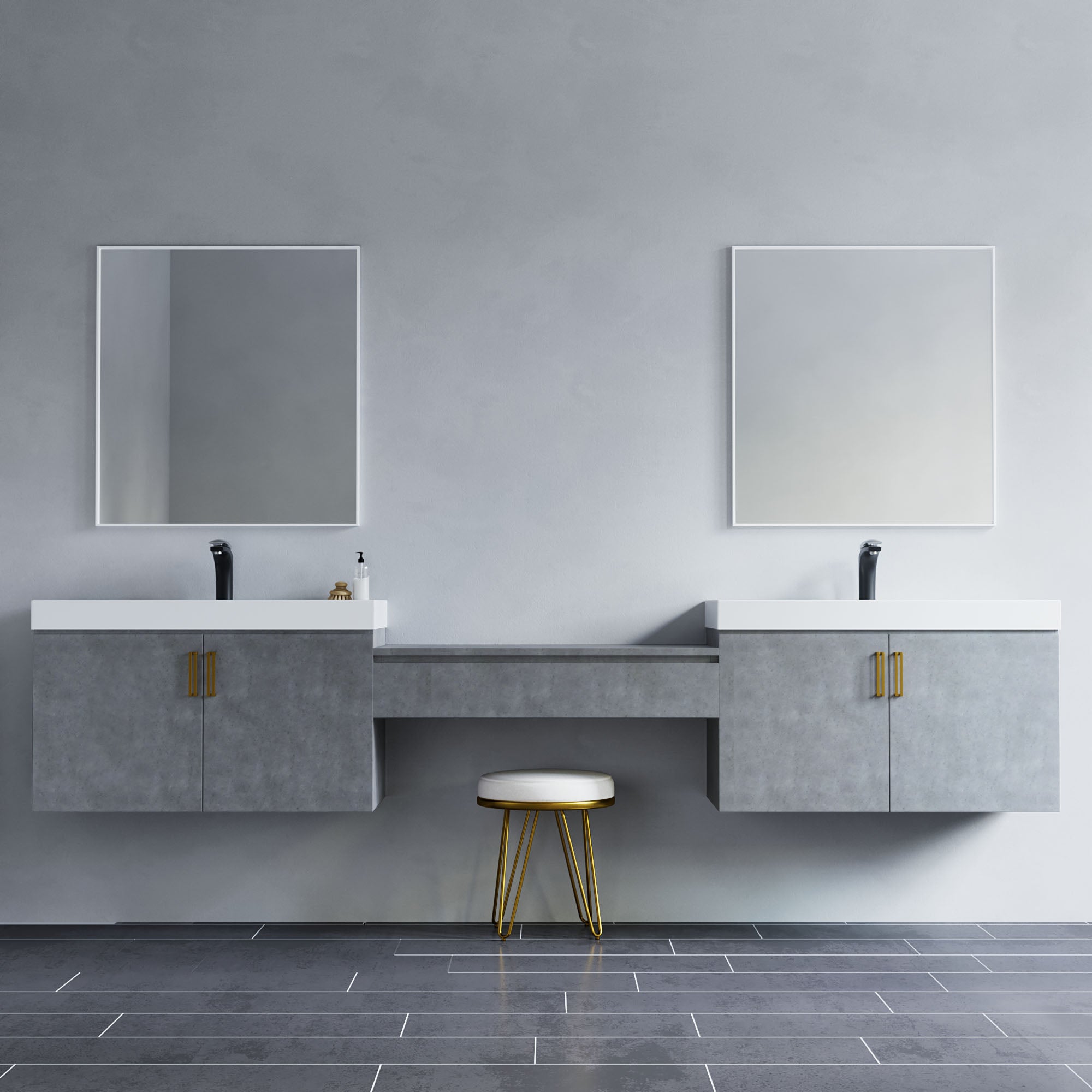 047 Series-36 Inch Double Vanity With Bridge
