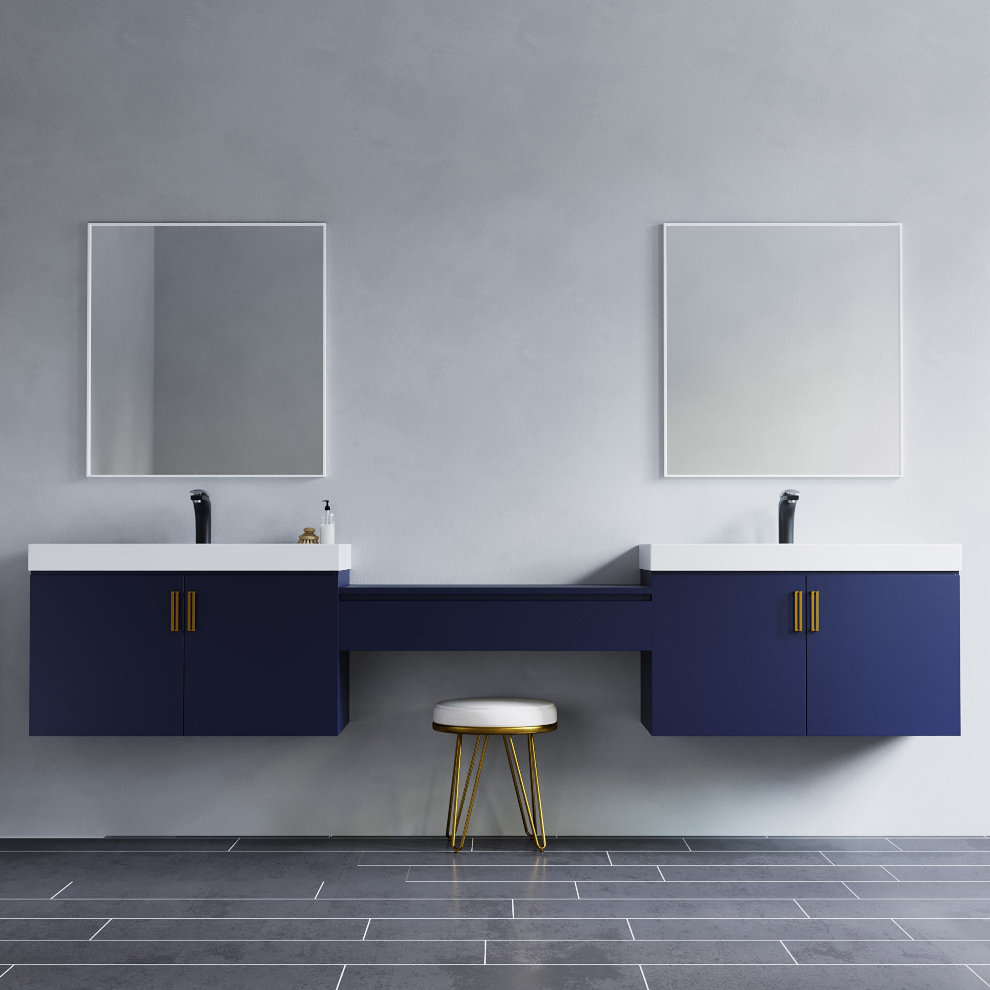 047 Series-36 Inch Double Vanity With Bridge