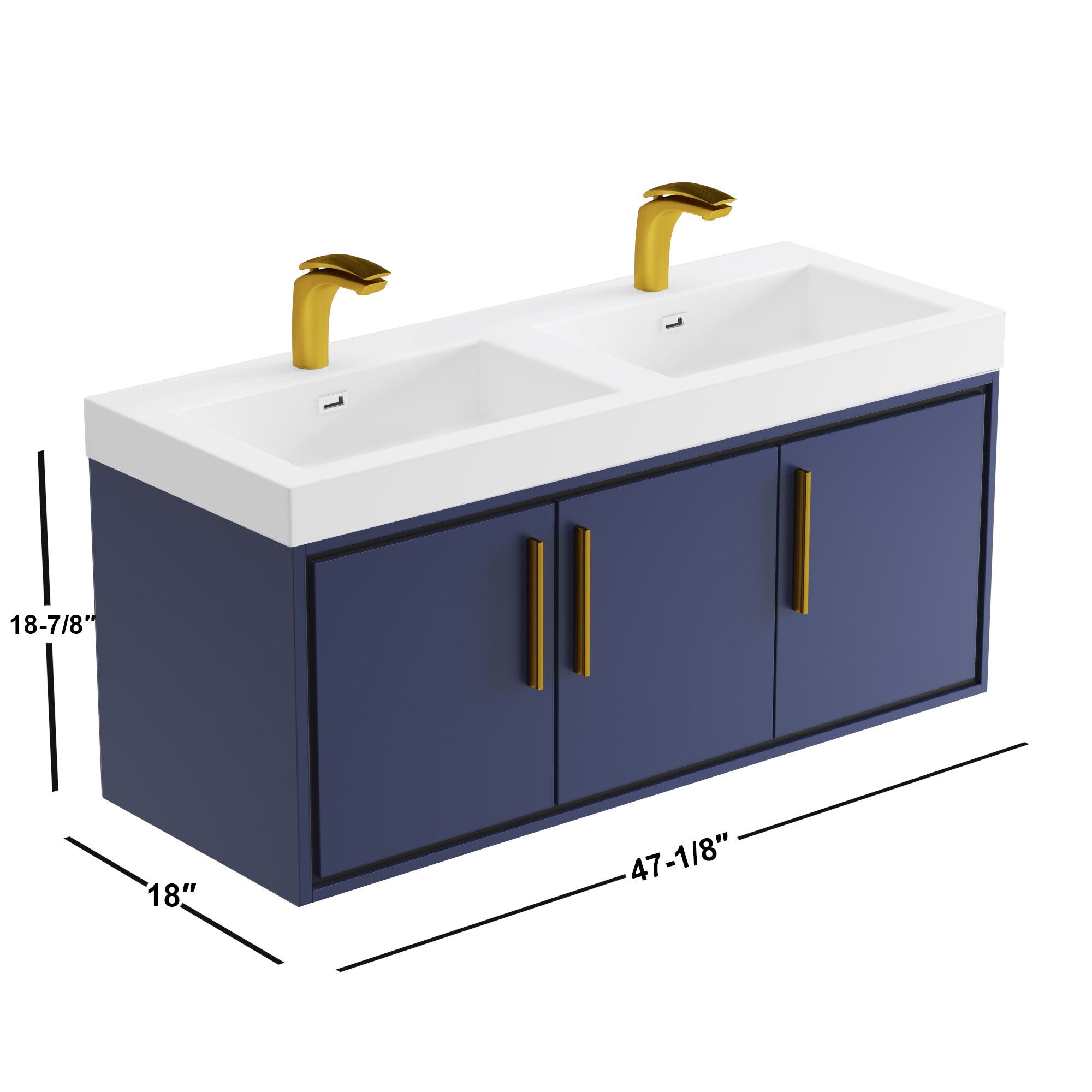 007 Series - 48 Inch Vanity - Double Sinks
