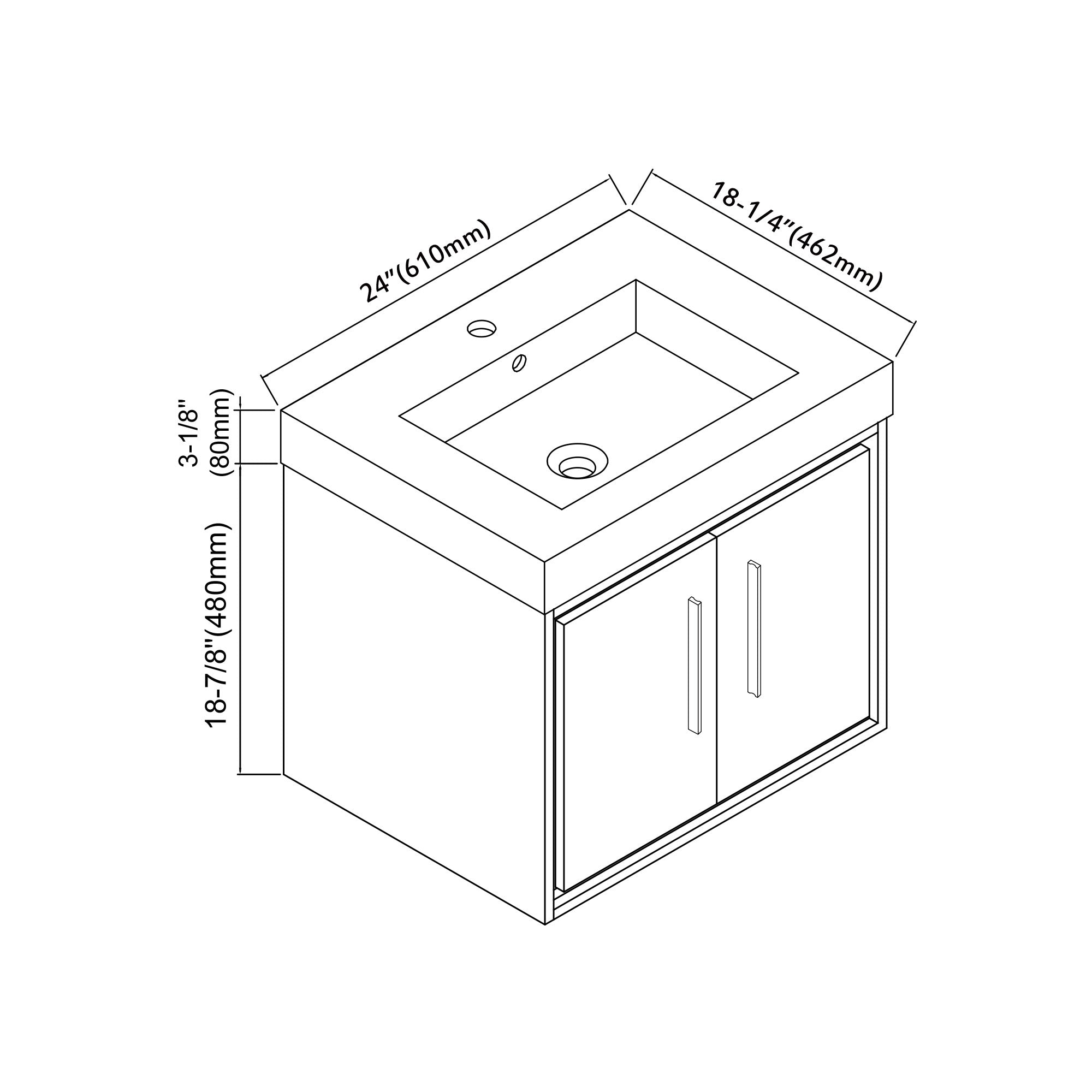 007 Series - 24 Inch Vanity