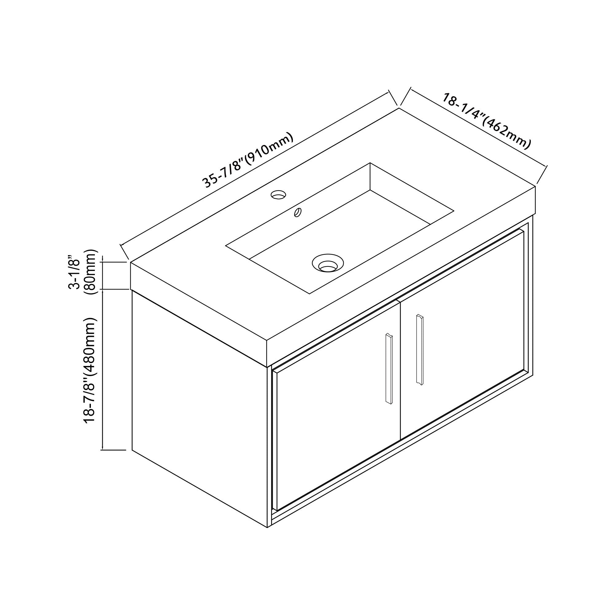 007 Series - 36 Inch Vanity