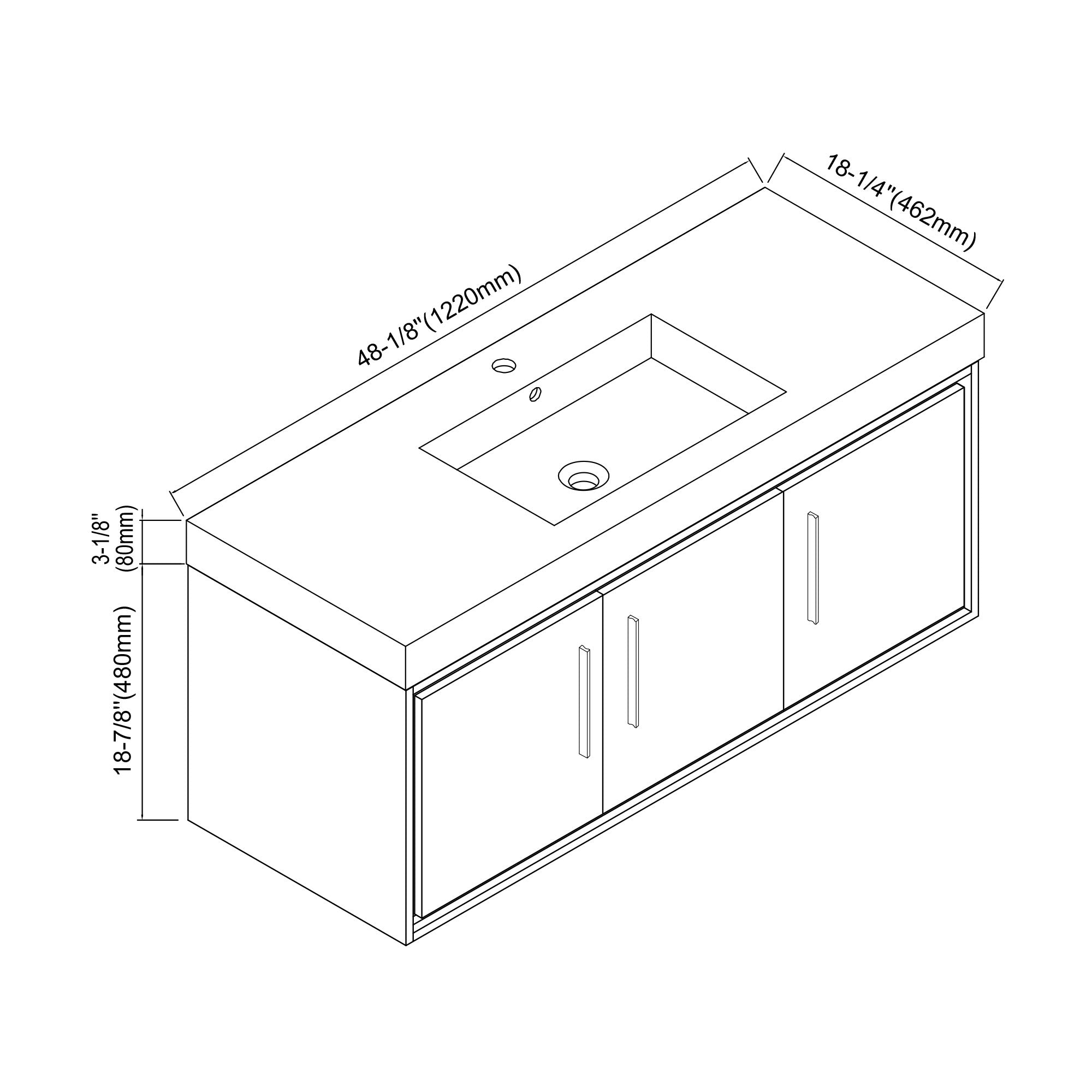 007 Series - 48 Inch Vanity