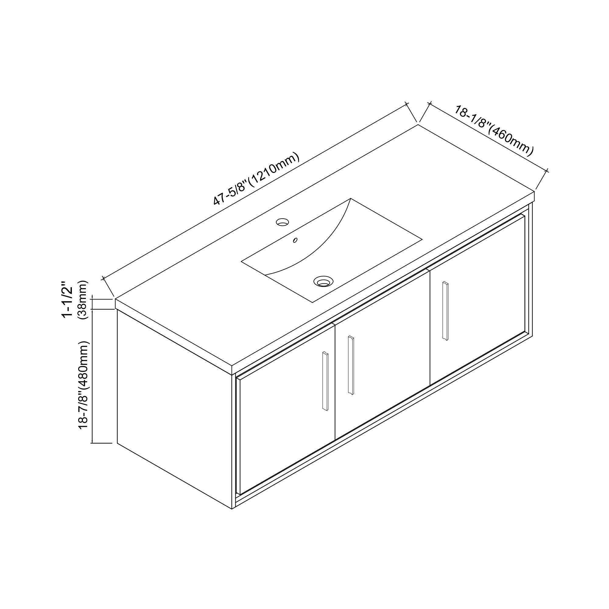 007 Series - 48 Inch Vanity