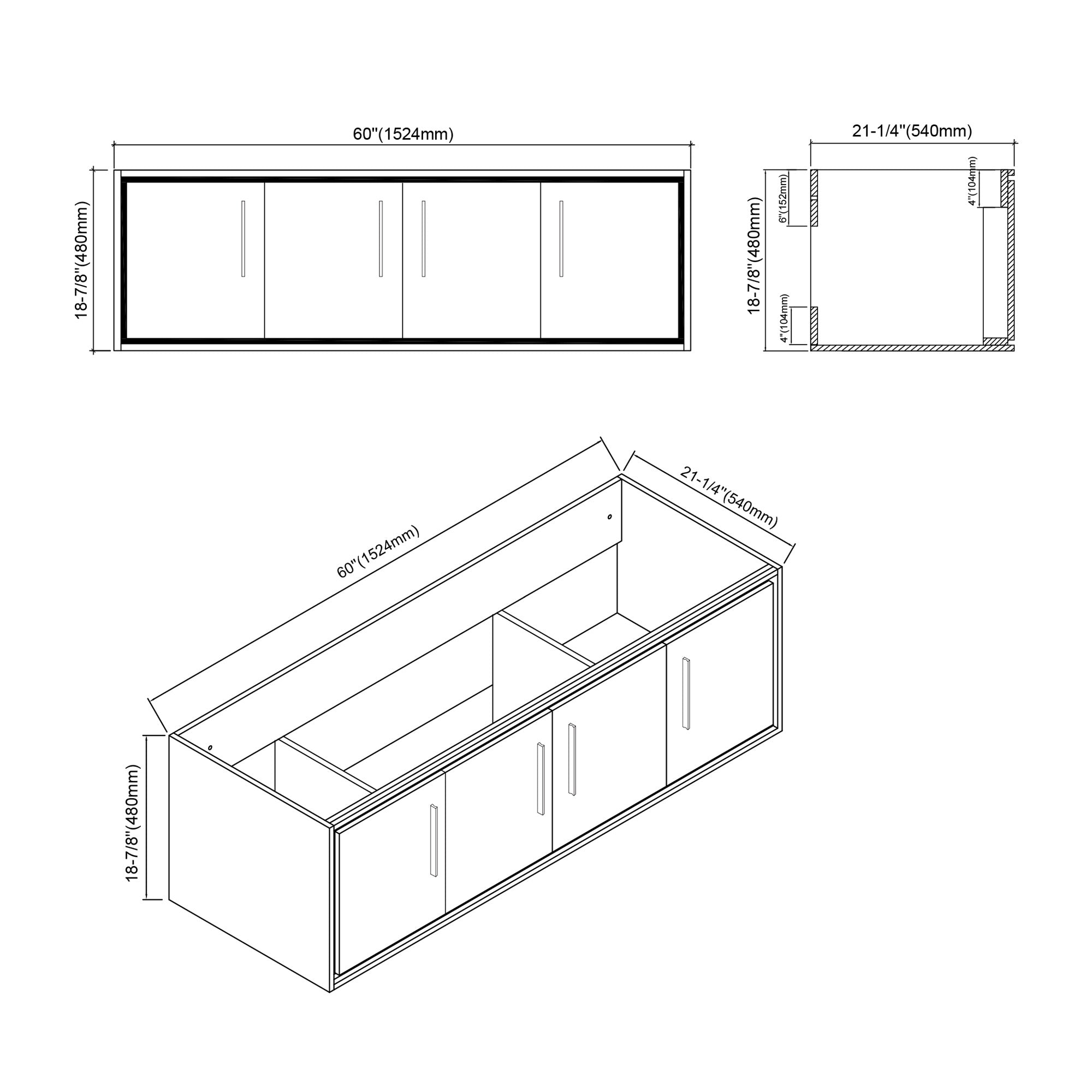 007 Series - 60 Inch Vanity