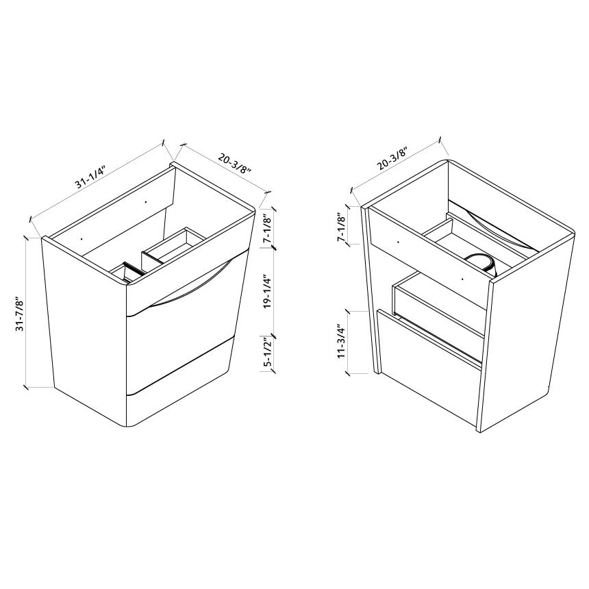 008 Series-30 Inch Vanity With Basin