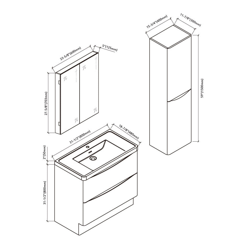 009 Series-30 Inch Vanity With Basin